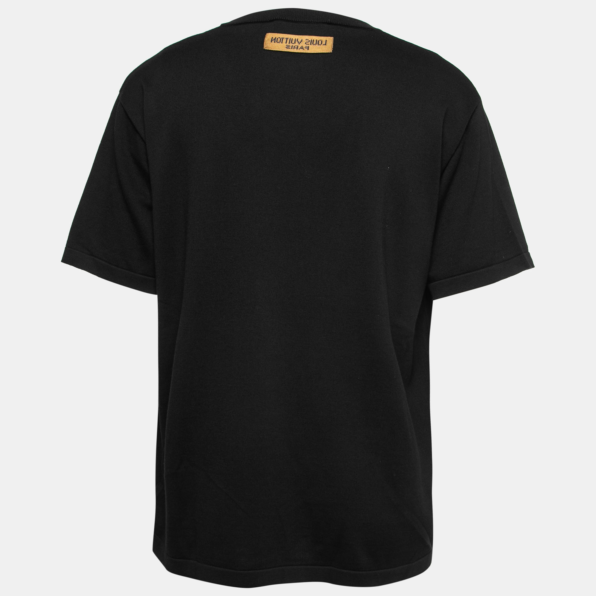 

Louis Vuitton Black Intarsia Logo Knit Short Sleeve T-Shirt