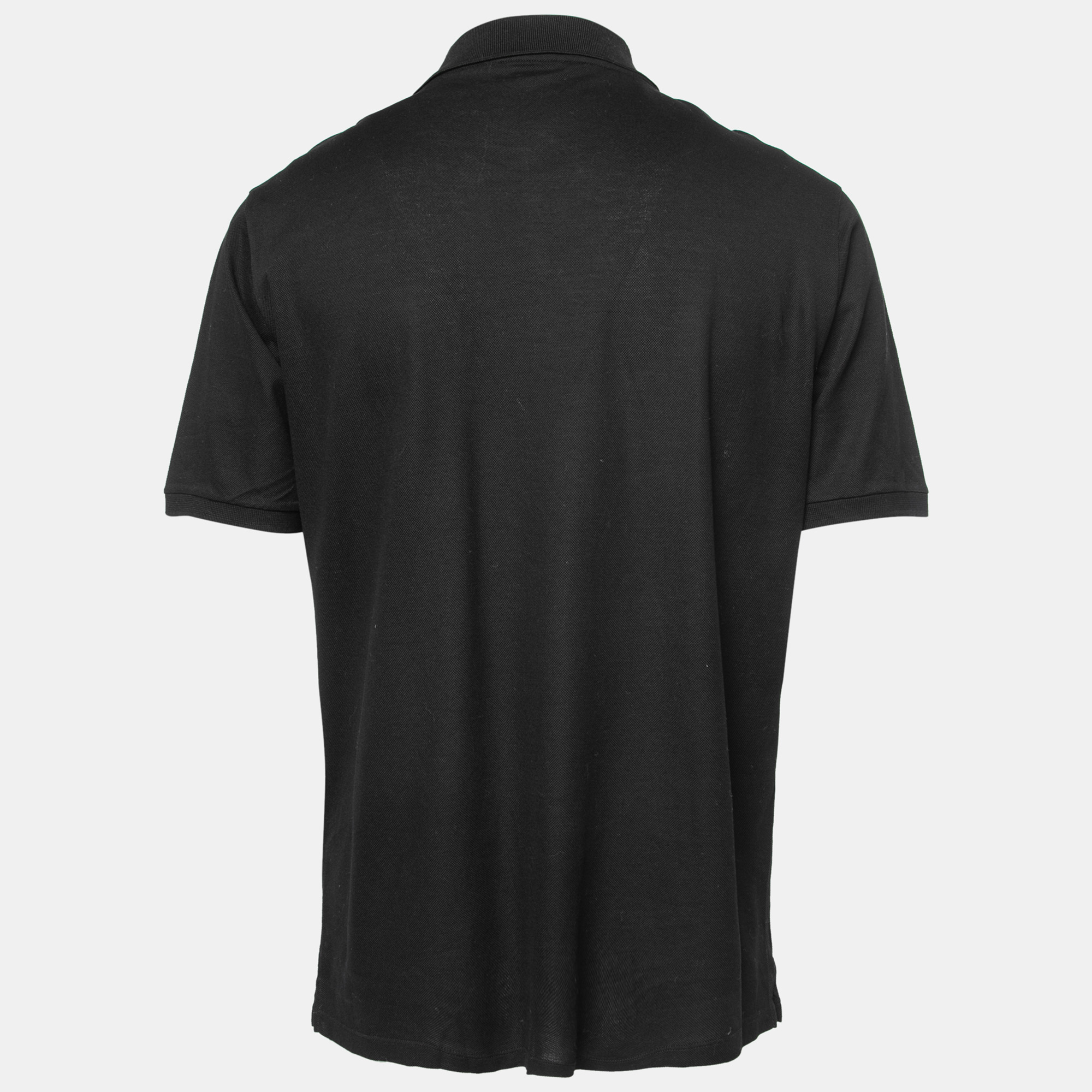 

Louis Vuitton Black Pique Knit Polo T-Shirt