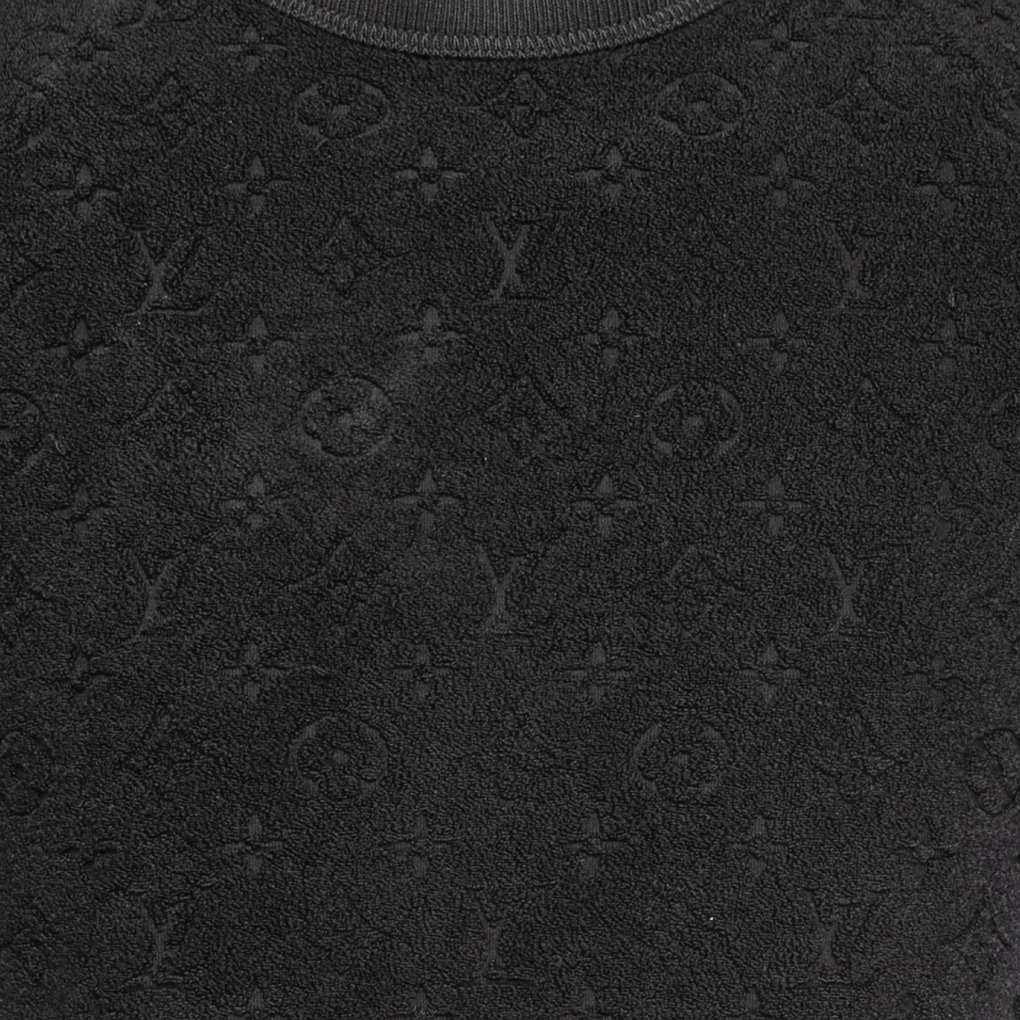 Louis Vuitton Monogram Terry Cotton & Silk Short Sleeve T-Shirt S
