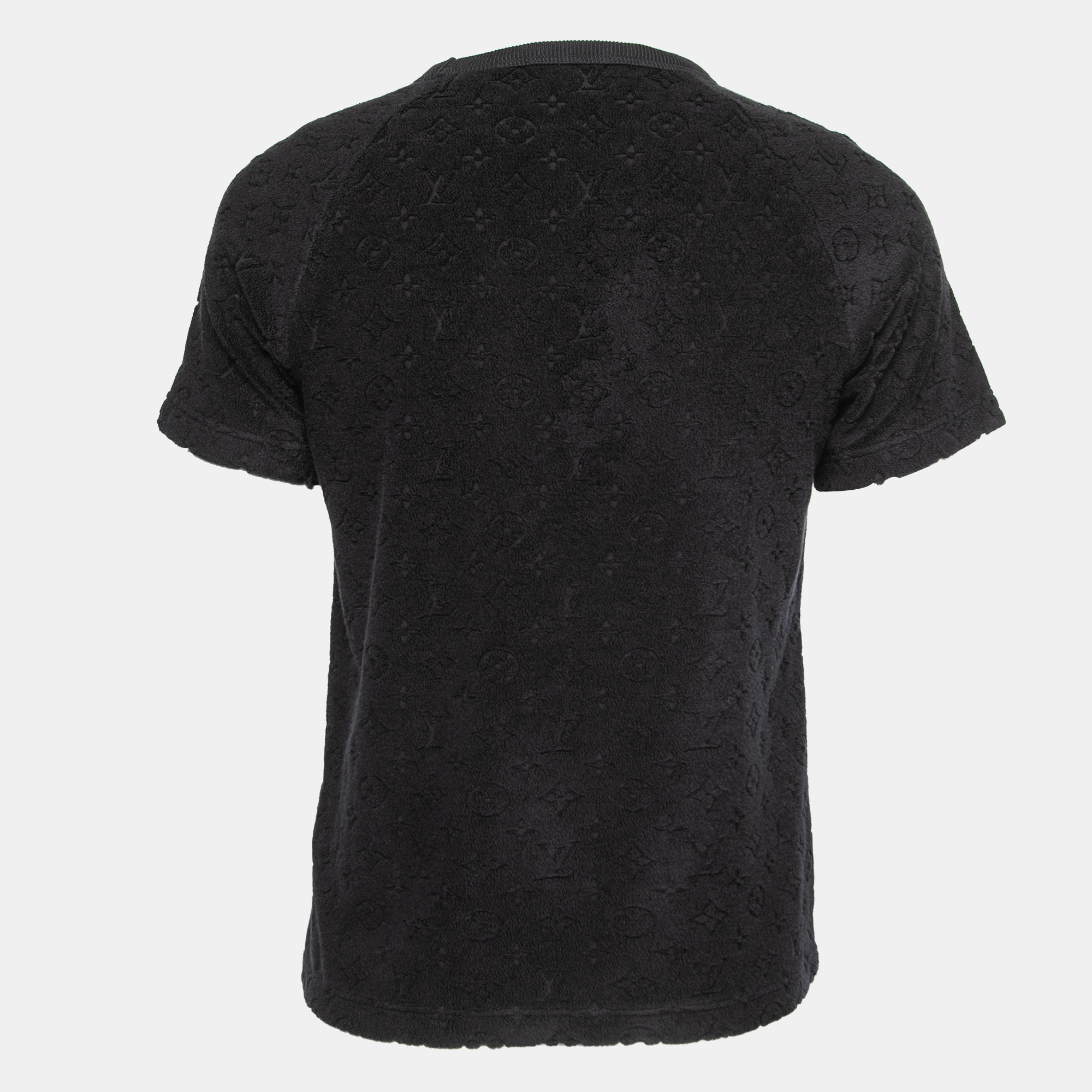 

Louis Vuitton Monogram Terry Cotton & Silk Short Sleeve T-Shirt, Black