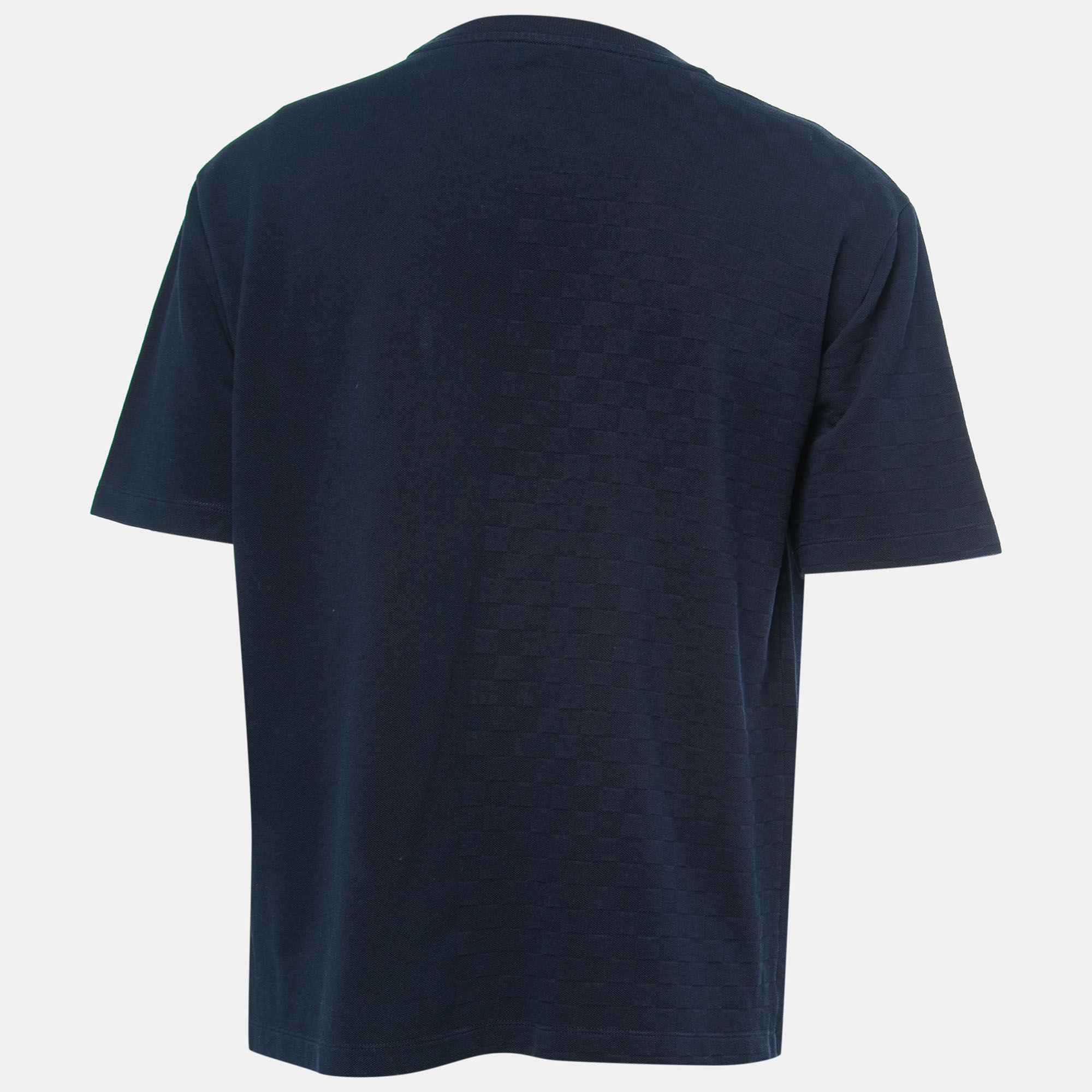 

Louis Vuitton Navy Blue Cotton Pique T-Shirt