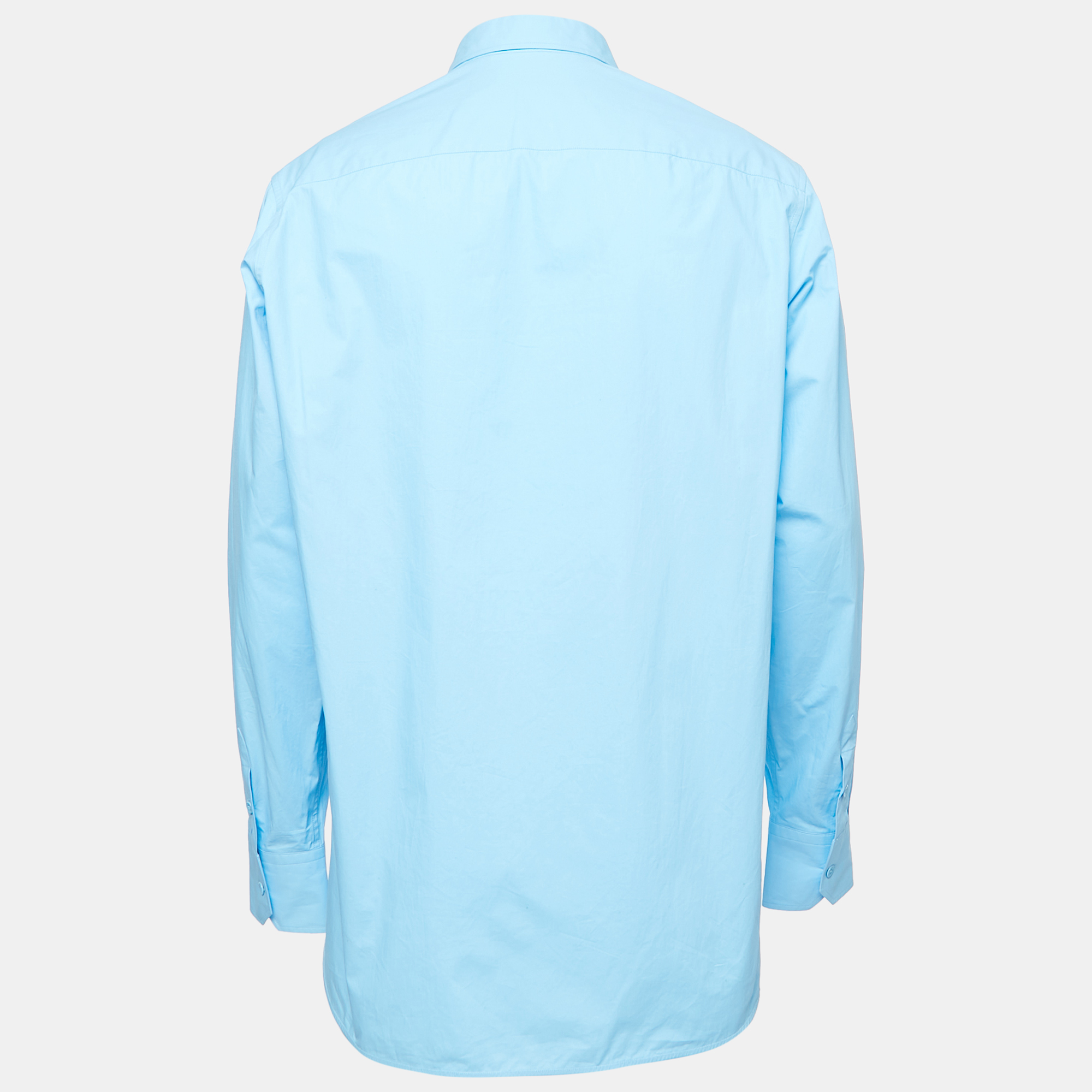 

Louis Vuitton Sky Blue Pocket Detail Button Front Shirt