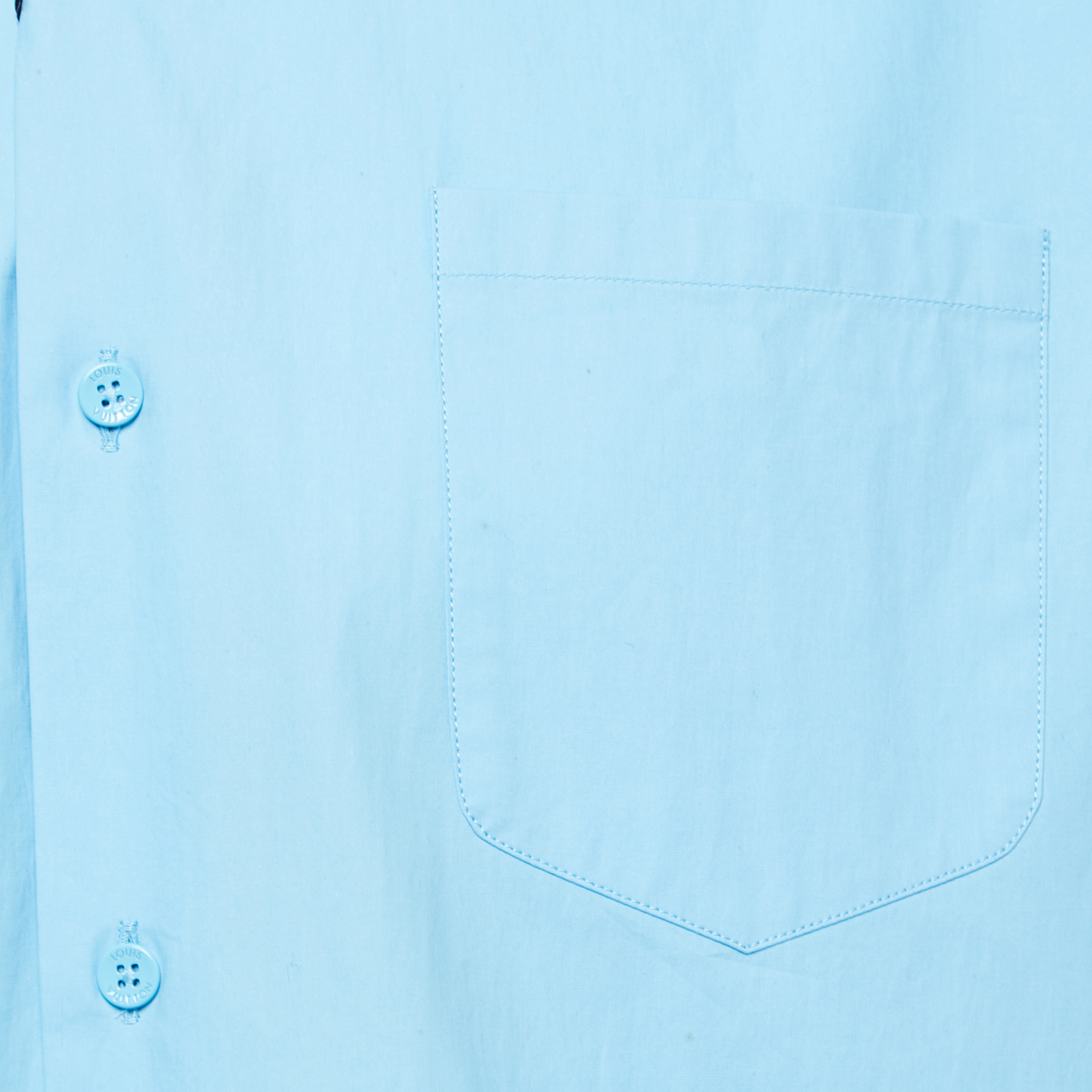 Louis Vuitton Sky Blue Pocket Detail Button Front Shirt XL Louis Vuitton |  The Luxury Closet