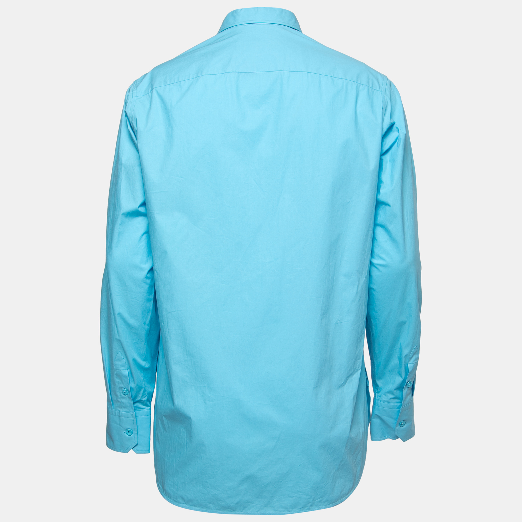 

Louis Vuitton Sky Blue Pocket Detail Button Front Shirt