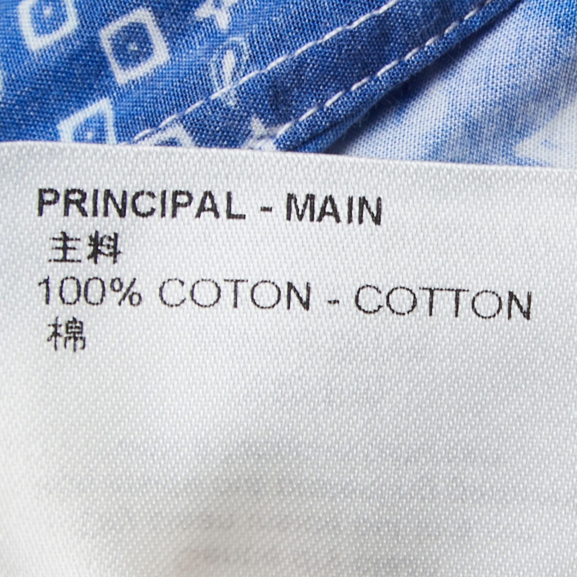 Louis Vuitton LV Women Monogram Bandana Short-Sleeved Shirt Cotton Indigo  Regular Fit - LULUX