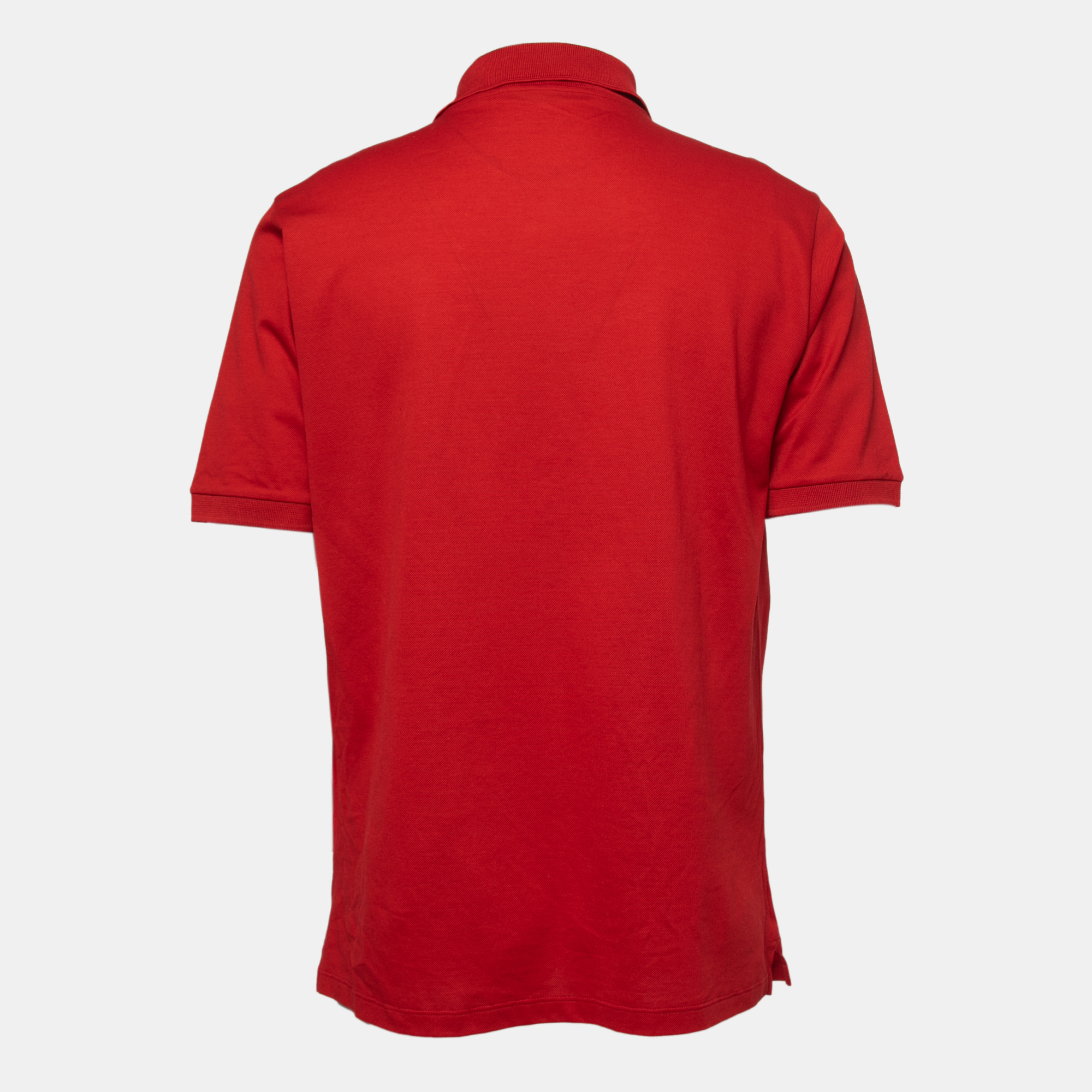 

Louis Vuitton Red Logo Embroidered Cotton Pique Polo T-Shirt