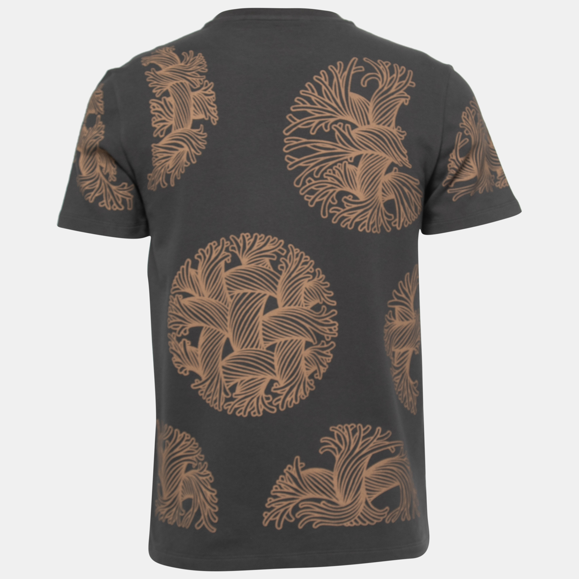 

Louis Vuitton Grey Printed Cotton Crew Neck Half Sleeve T-Shirt