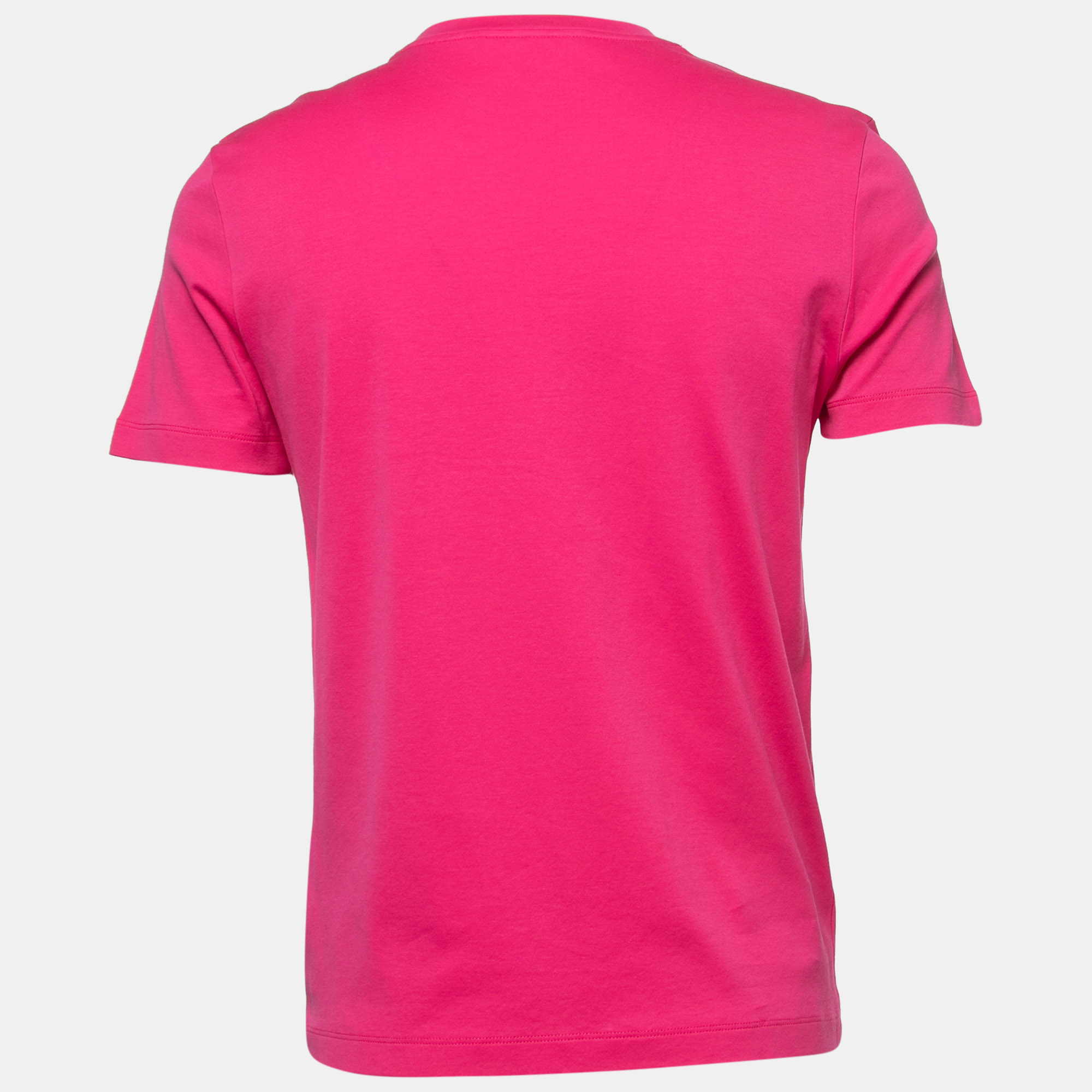 

Louis Vuitton Pink Printed Cotton Crew Neck Half Sleeve T-Shirt