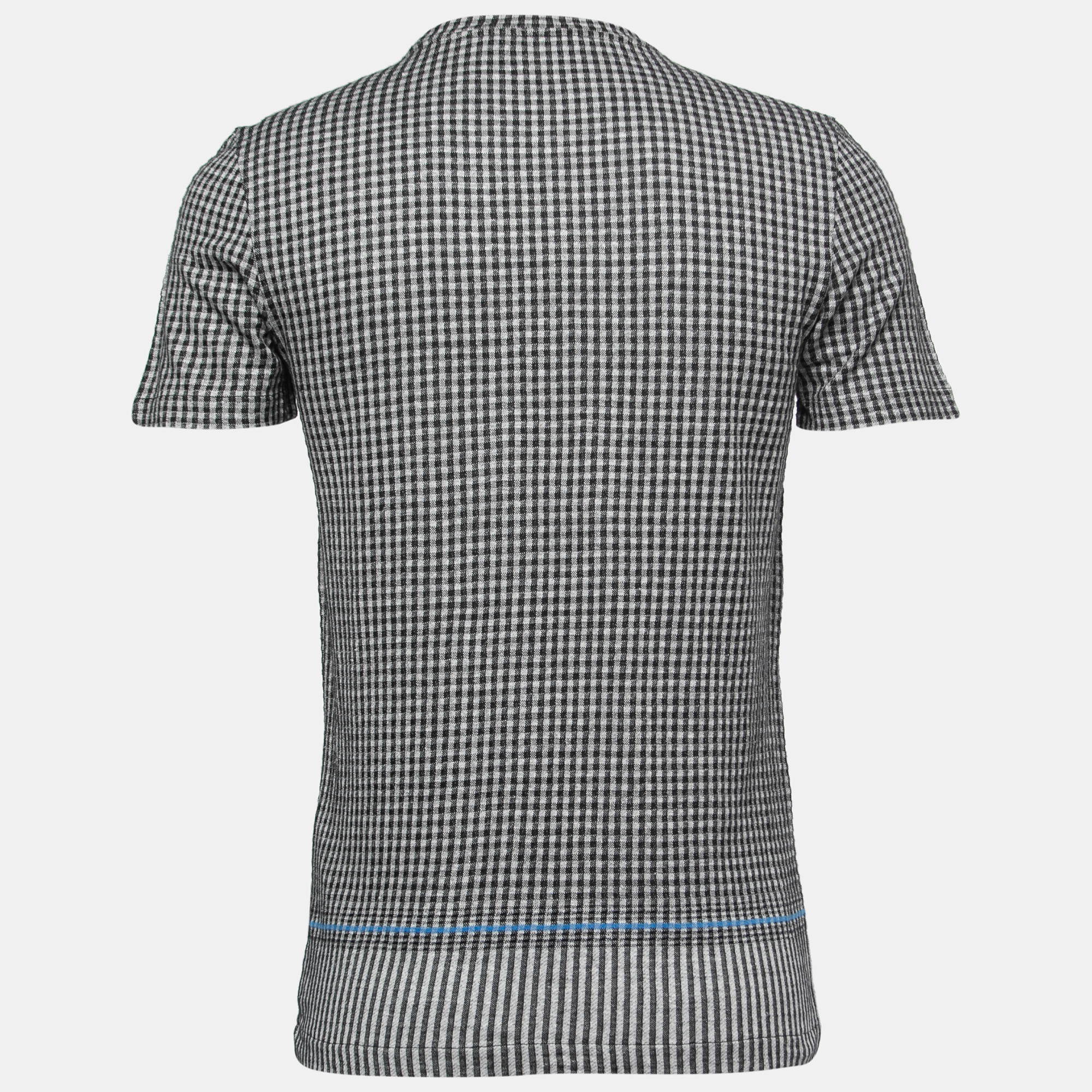

Louis Vuitton Black/White Checked Linen Blend Half Sleeve T-Shirt