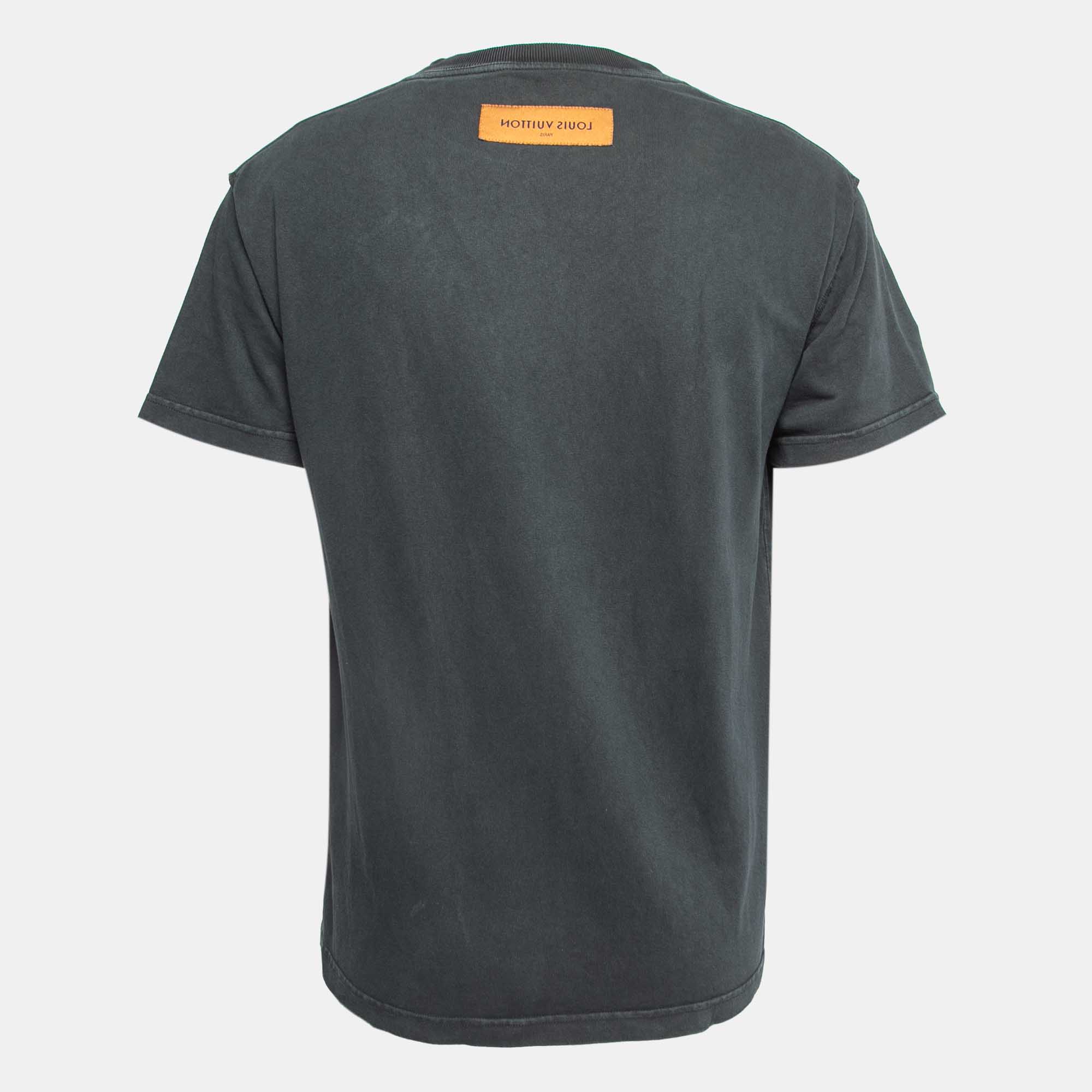 

Louis Vuitton Grey Cotton Crew Neck Half Sleeve T-Shirt