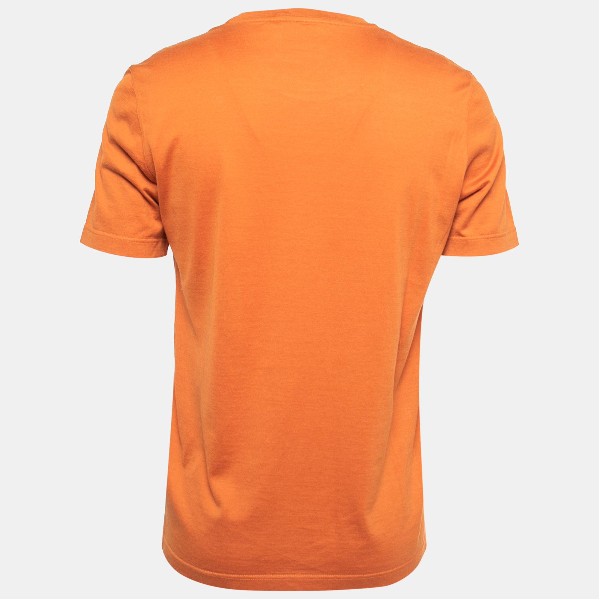 

Louis Vuitton Orange Cotton Crew Neck Half Sleeve T-Shirt