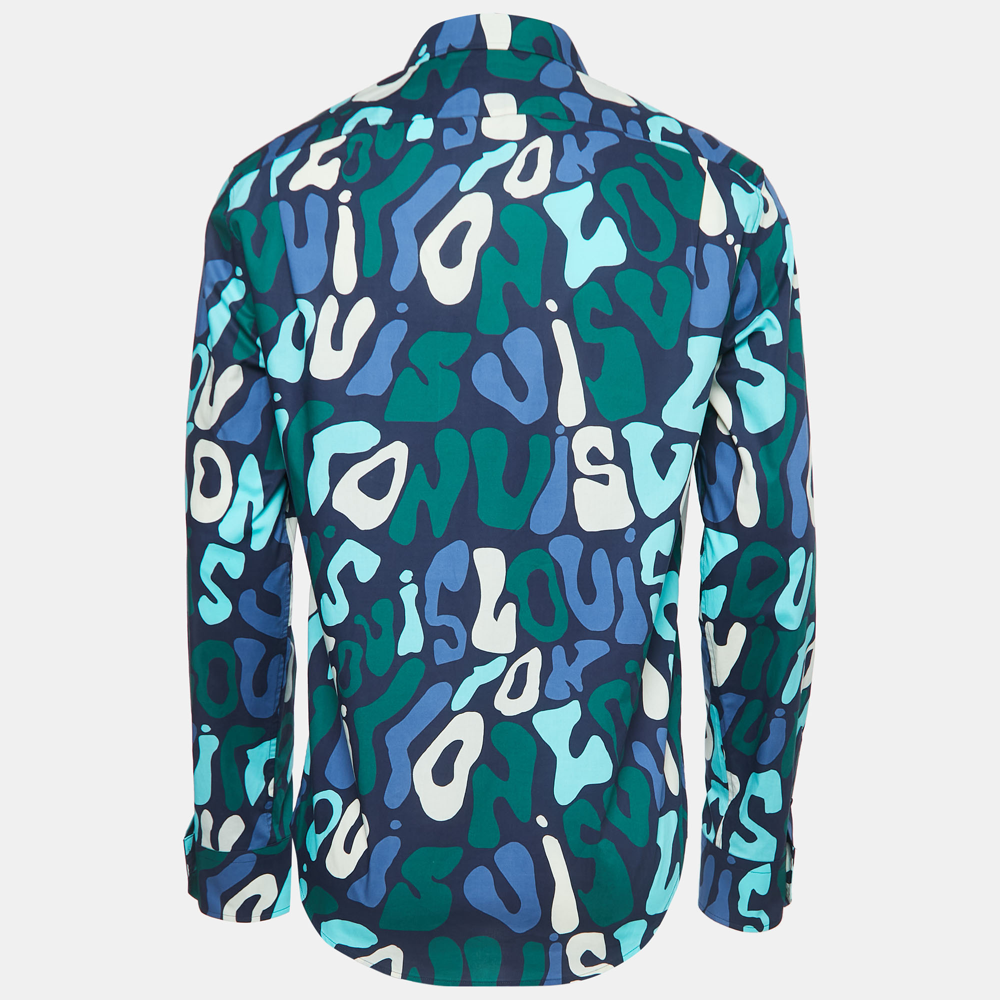 

Louis Vuitton Blue/Multicolor Printed Cotton Button Down Shirt