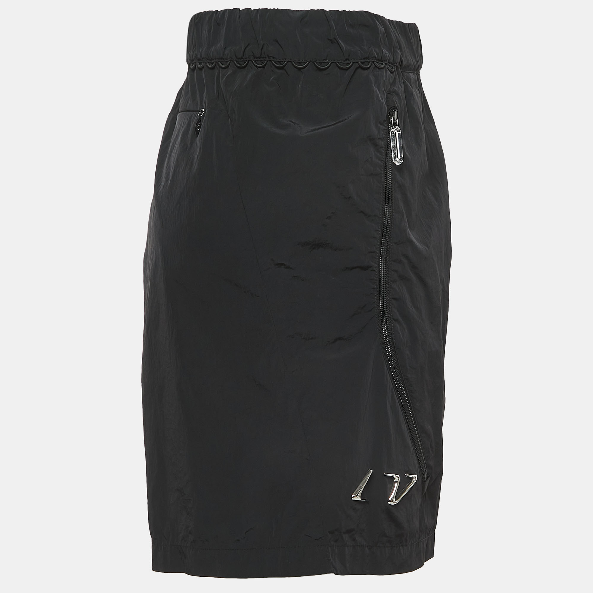 

Louis Vuitton Black Nylon Monogram Detailed Drawstring Shorts
