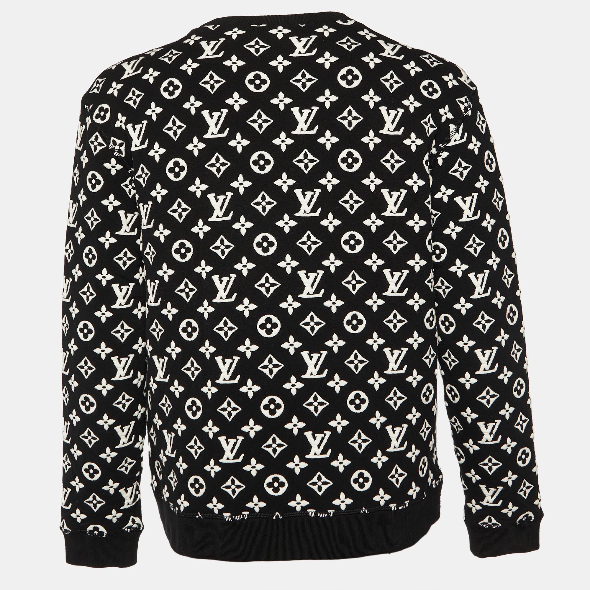 

Louis Vuitton Black Monogram Intarsia Knit Sweatshirt