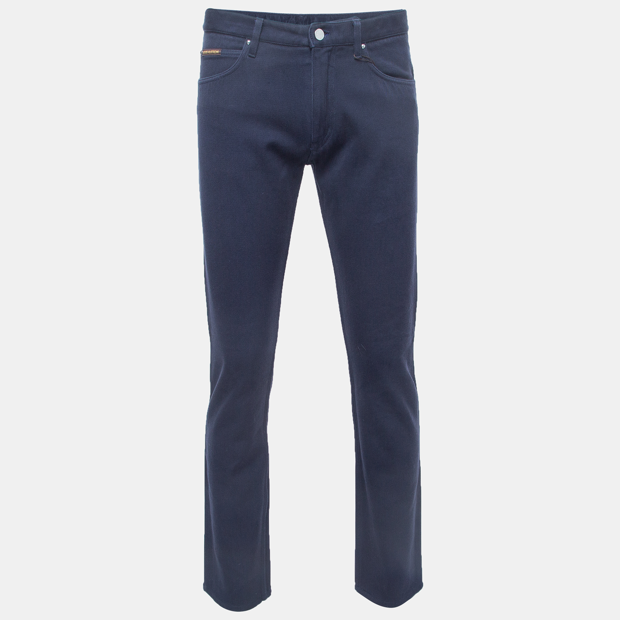 مملوكة مسبقًا Louis Vuitton Navy Blue Denim Jeans M Waist 30"