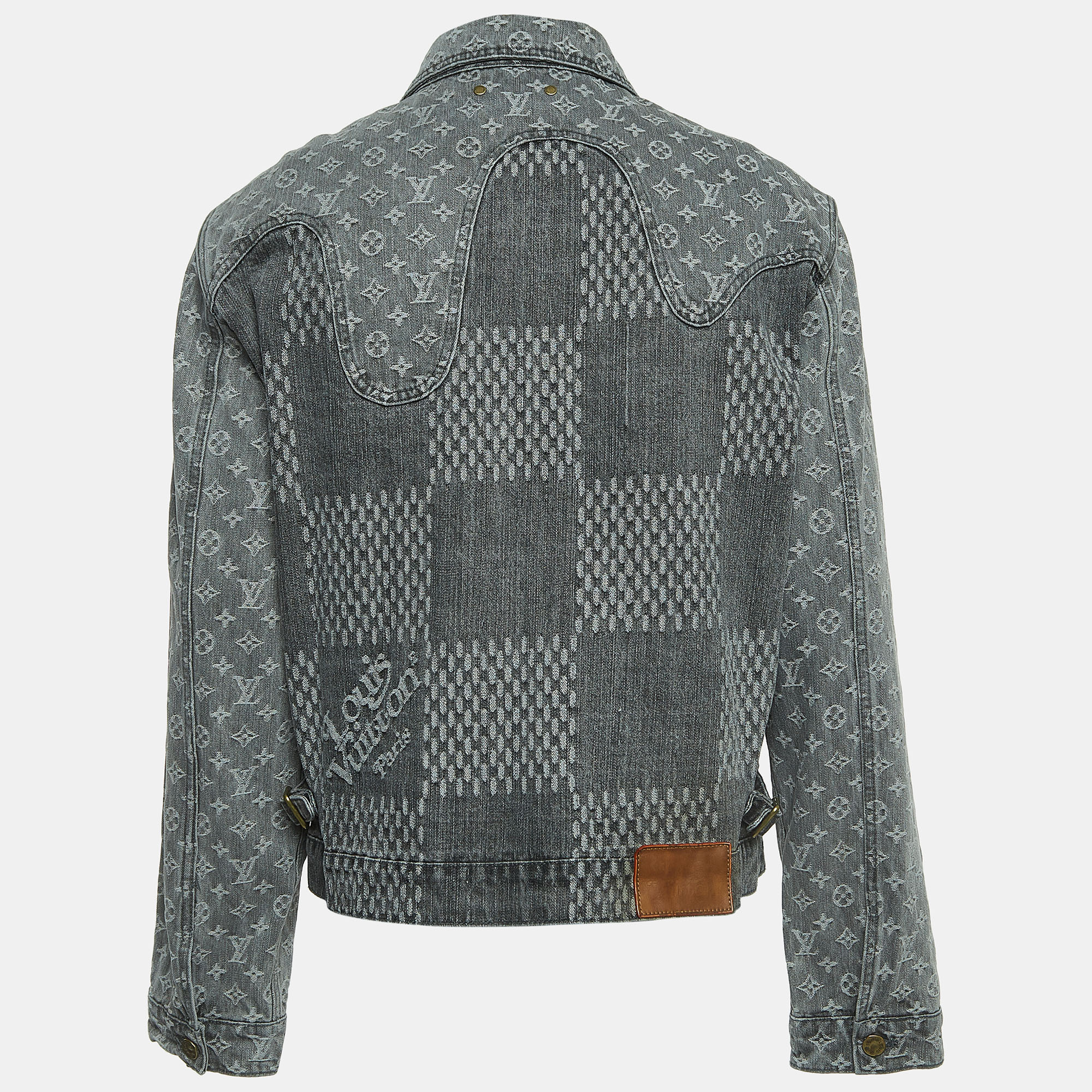 

Louis Vuitton Virgil Abloh X Nigo Grey Monogram Denim Jacket