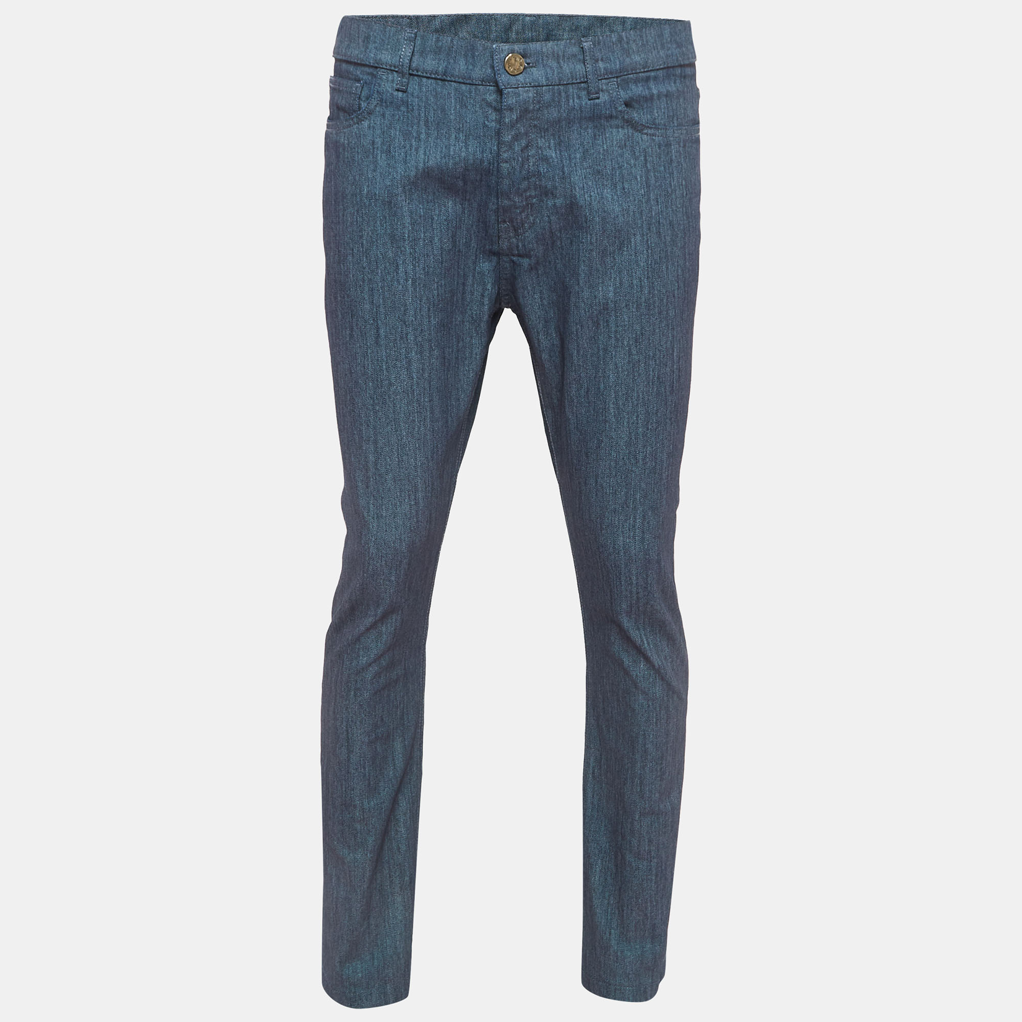 

Louis Vuitton Navy Blue Denim Straight Leg Jeans  Waist 34