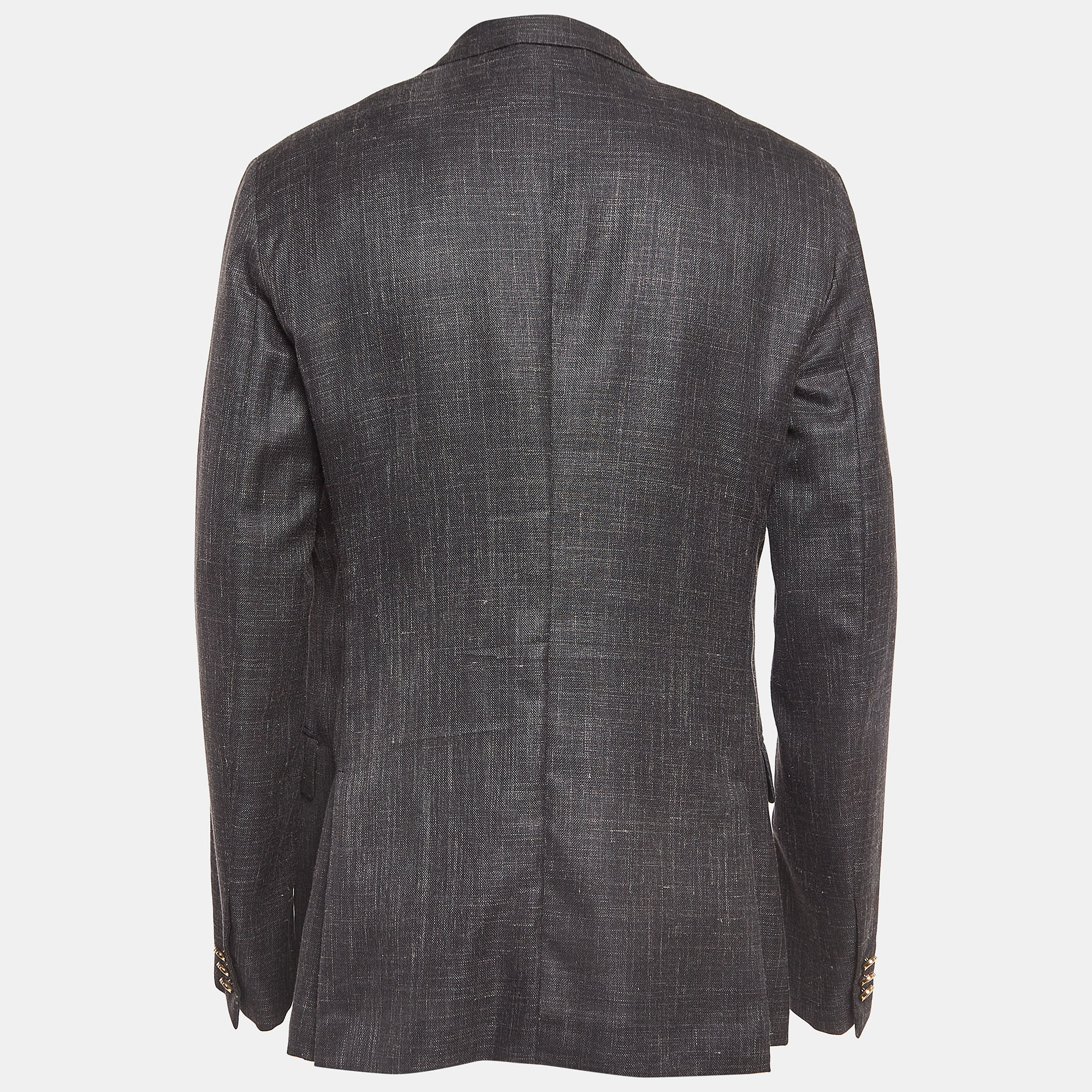 

Louis Vuitton Grey Chambray Single Breasted Tailor Made Blazer