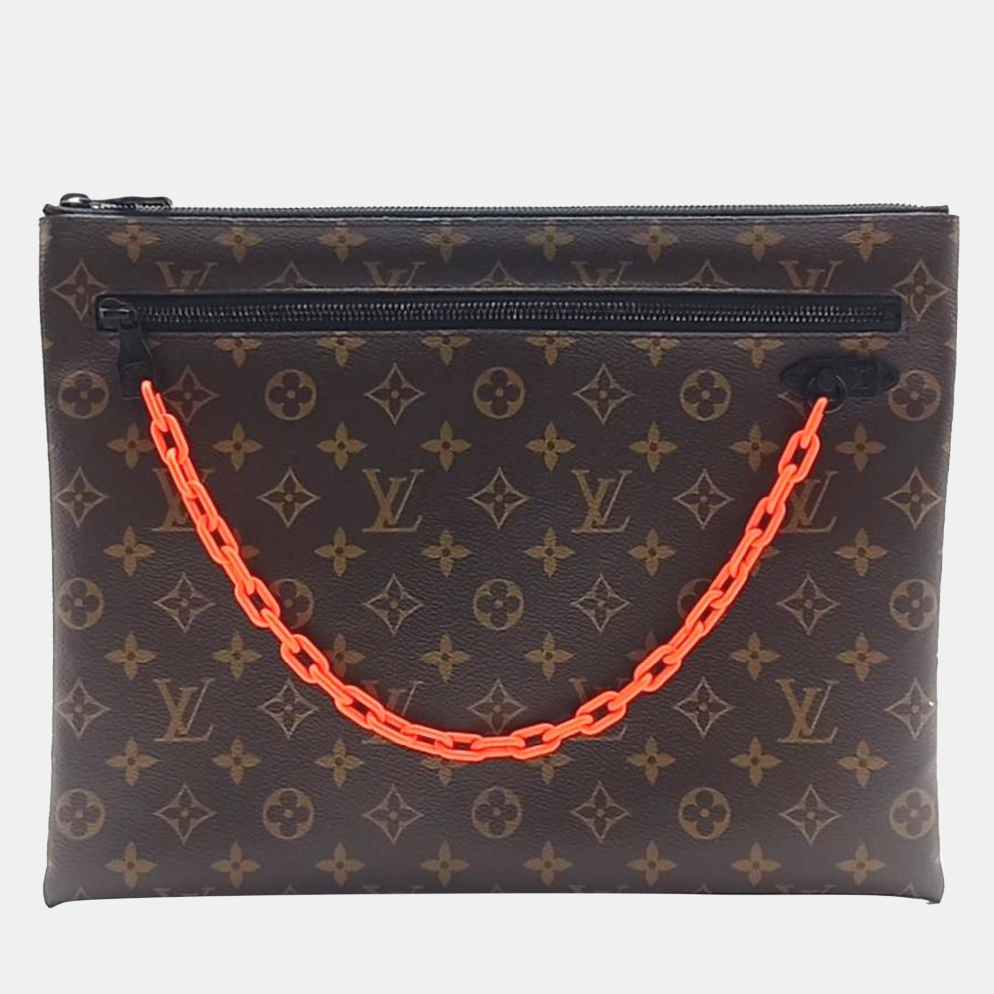 

Louis Vuitton Virgil Abloh Chain Clutch, Brown