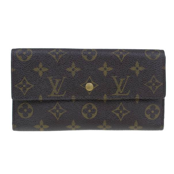 مملوكة مسبقًا Louis Vuitton Mongram Canvas Porte Monnaie Tresor Continental Wallet