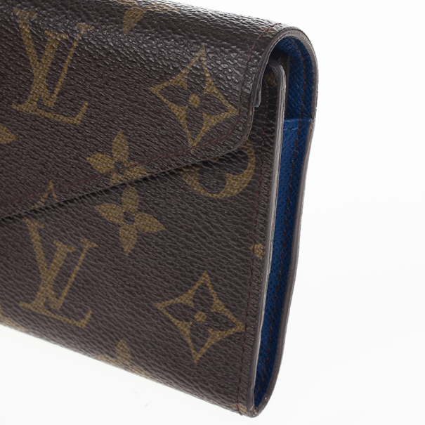 Leather wallet Louis Vuitton Blue in Leather - 25273401