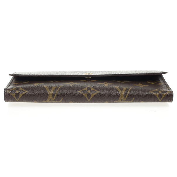 Louis Vuitton Brown Monogram Mini Lin Porte Tresor Wallet Light brown Cloth  ref.597742 - Joli Closet
