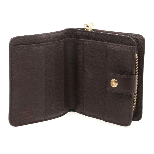 Louis Vuitton Damier Ebene Elise Compact Snap Wallet 366lvs525