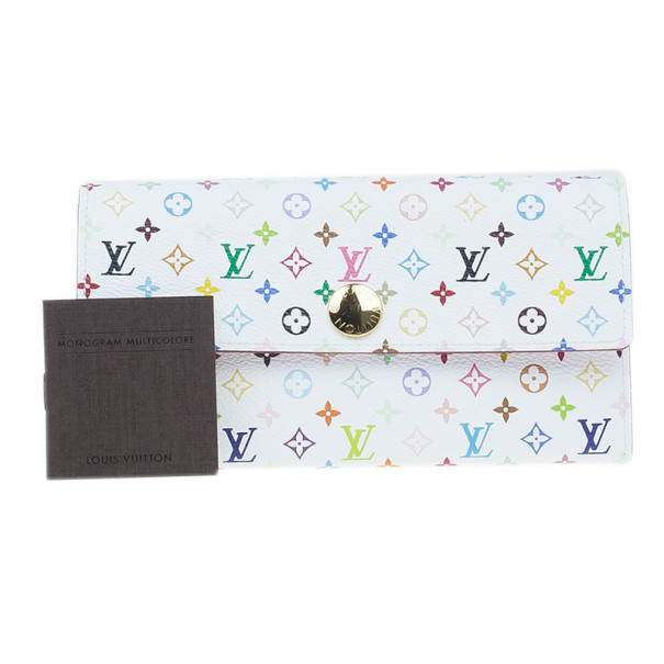 Louis Vuitton White Multicolor Monogram Sarah Wallet Louis Vuitton