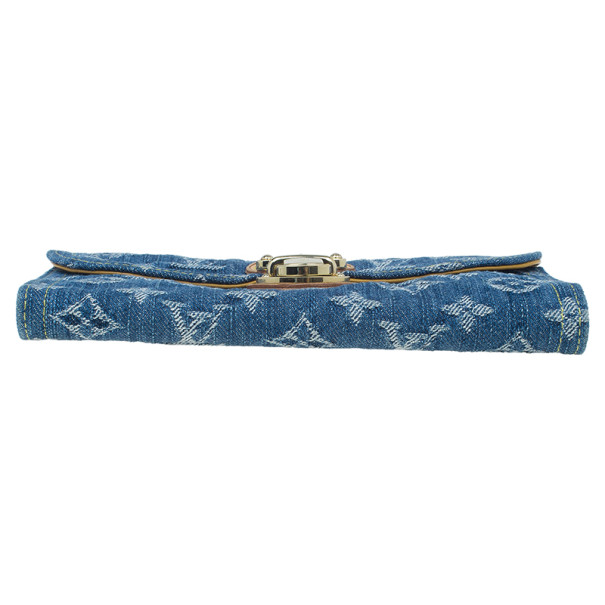 Vintage Louis Vuitton Clutch - Vintage Denim Monogram Amelia Clutch