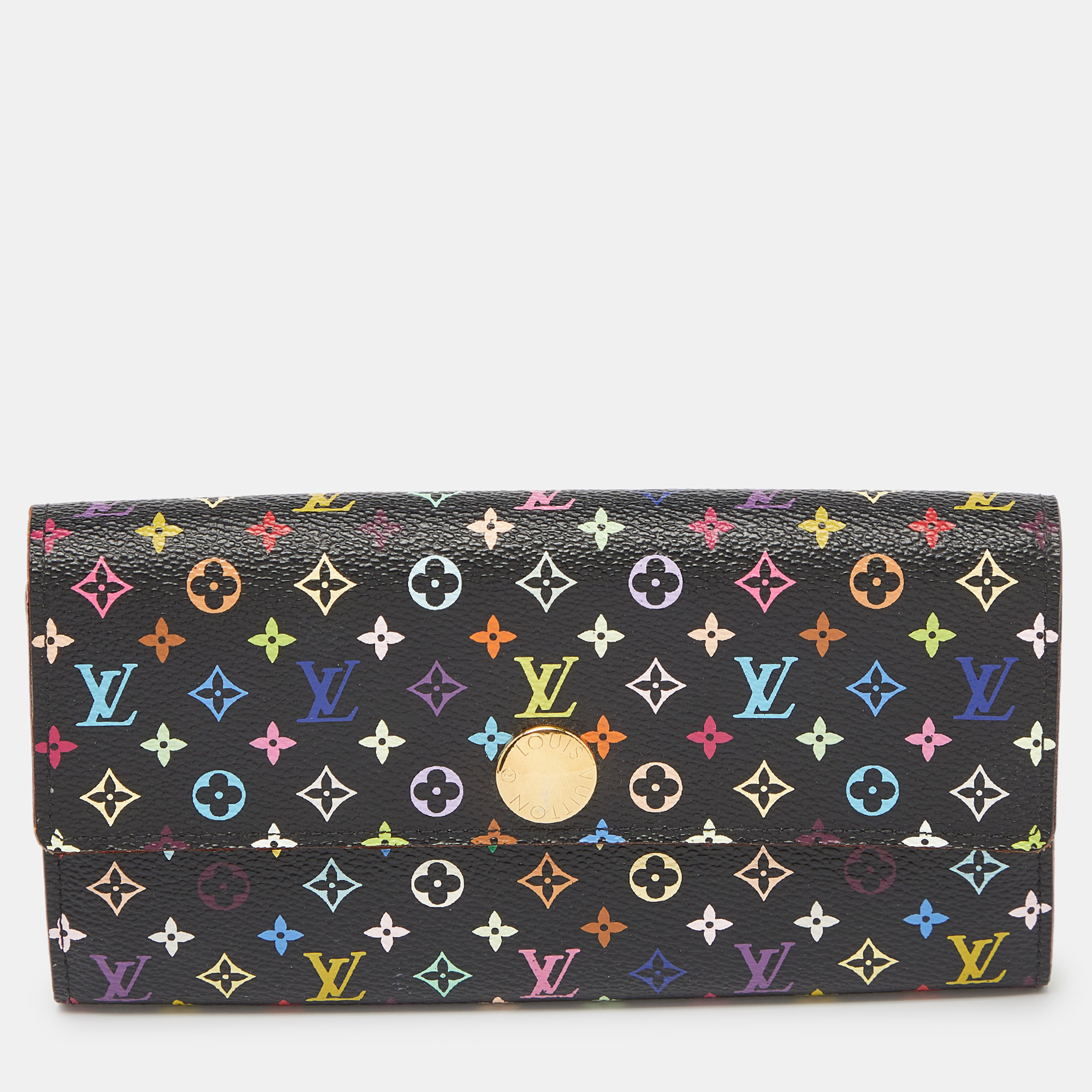 Pre-owned Louis Vuitton Multicolor Monogram Canvas Sarah Continental Wallet