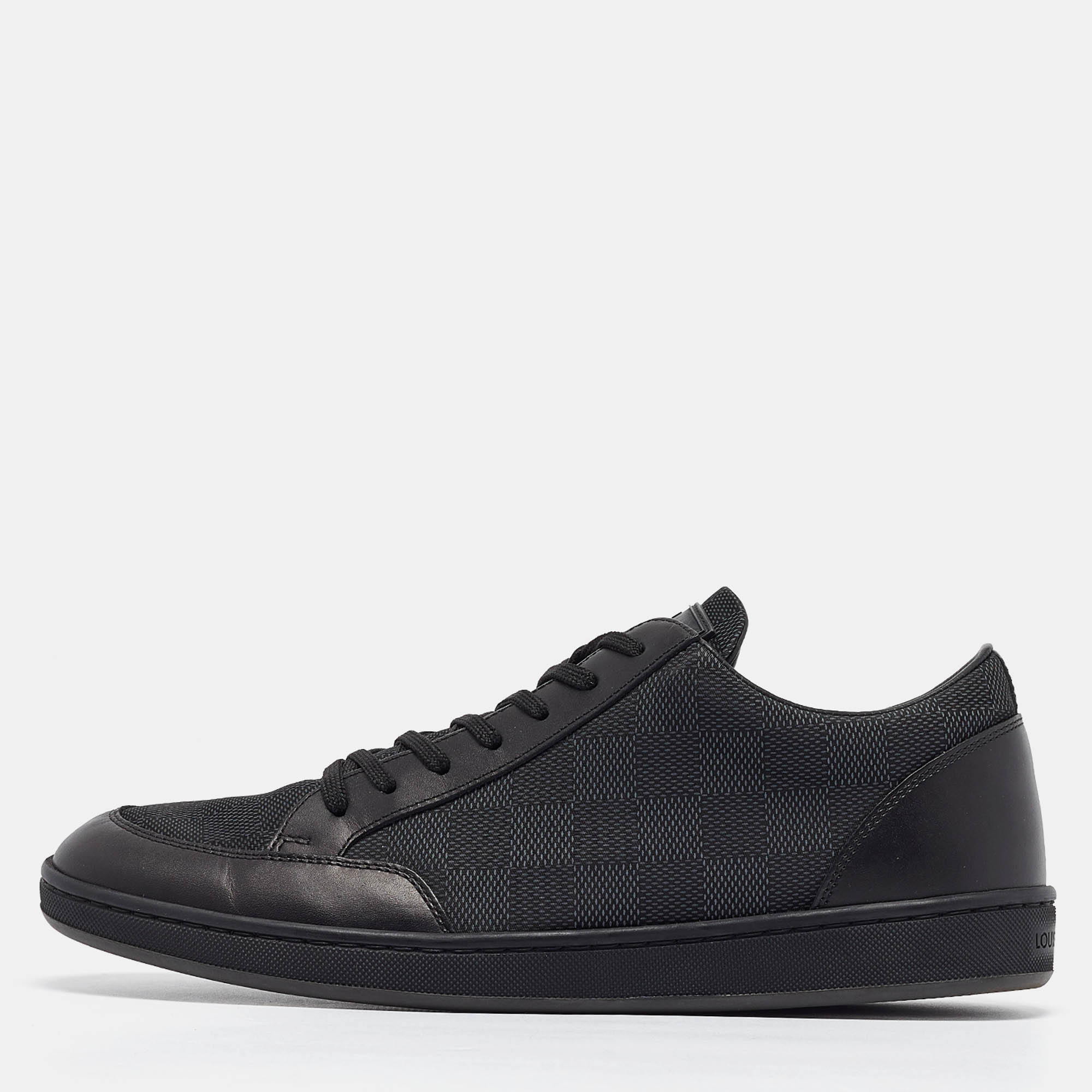 

Louis Vuitton Graphite/Black Damier Nylon and Leather Offshore Low-Top Sneakers Size 41
