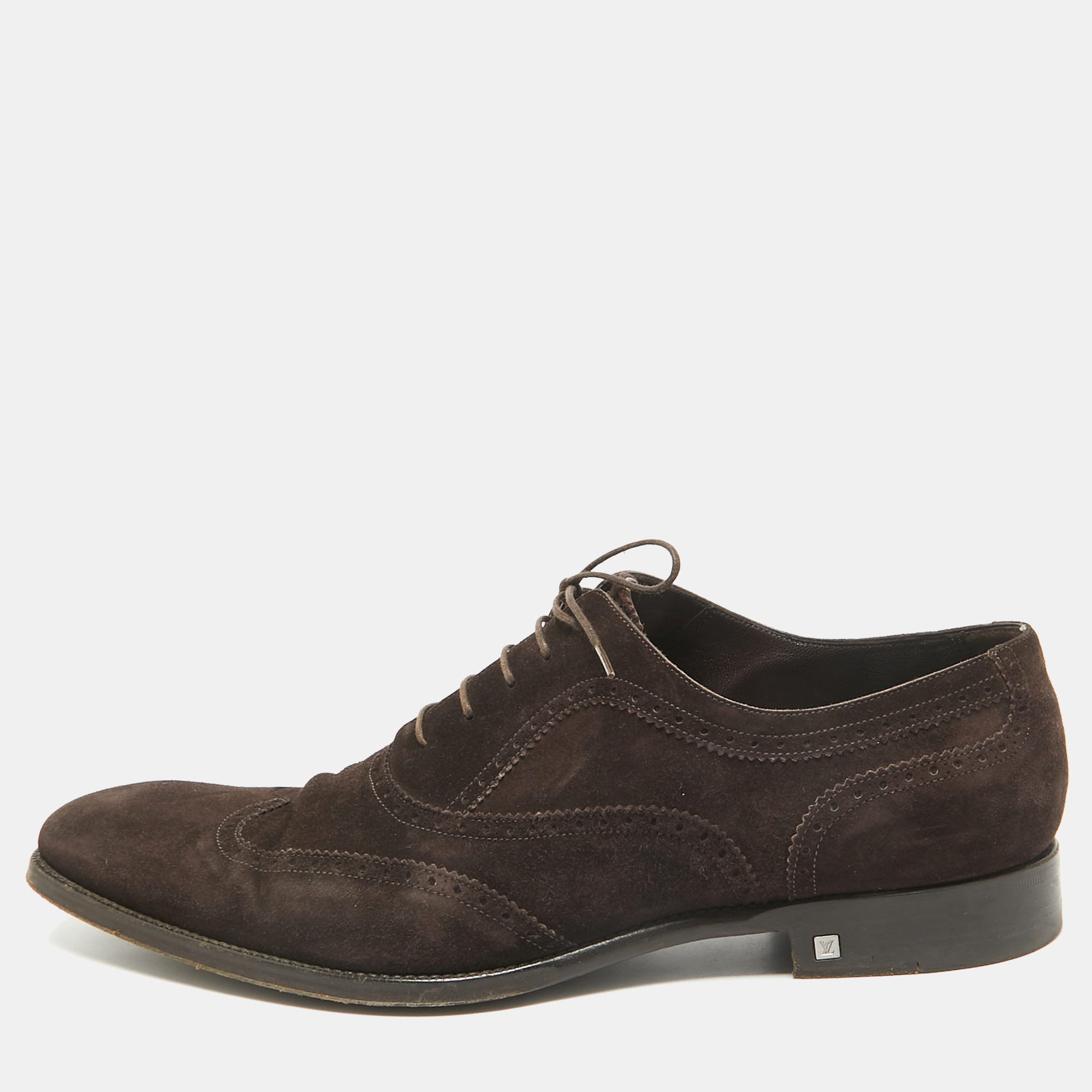 

Louis Vuitton Brown Suede Lace Up Oxfords Size