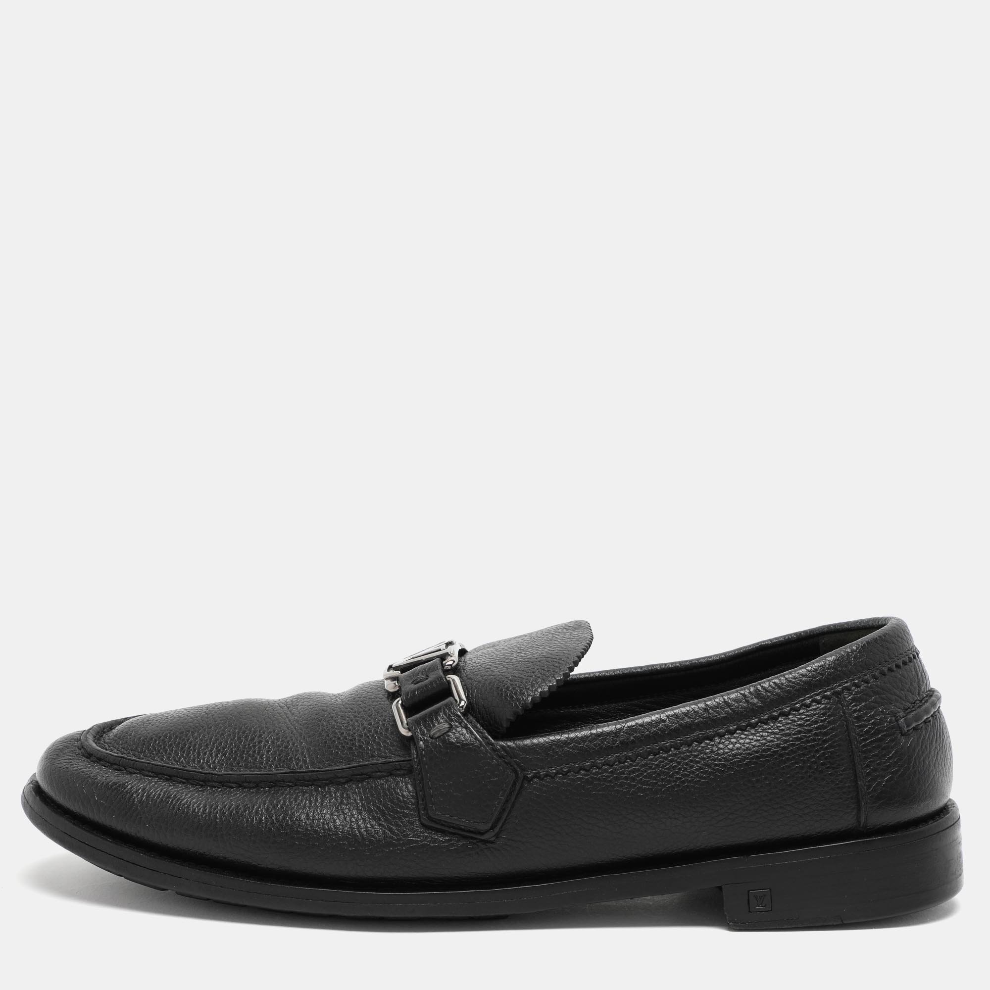 

Louis Vuitton Black Leather Major Loafers Size 43