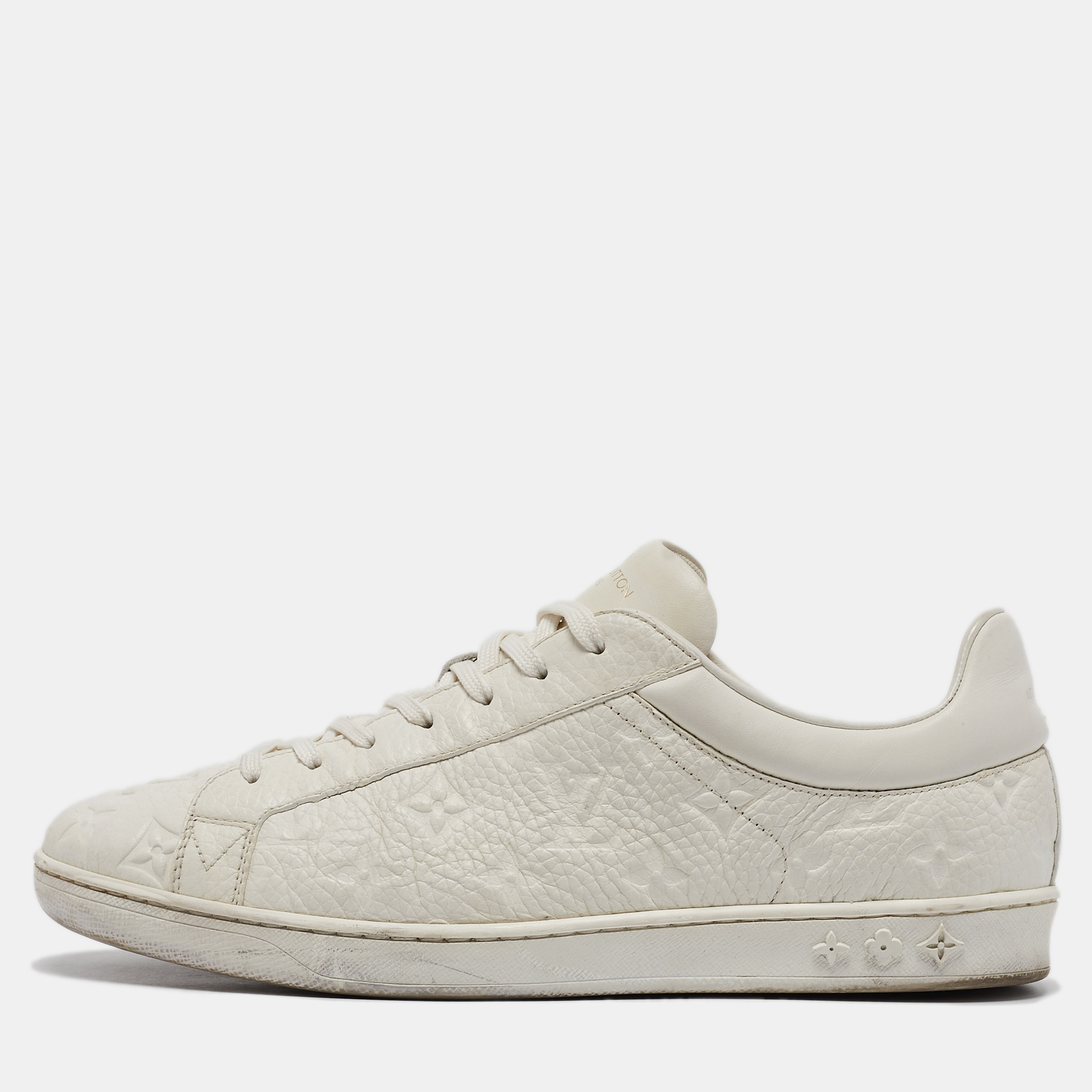 

Louis Vuitton White Leather Luxembourg Lace Up Sneakers 41.5