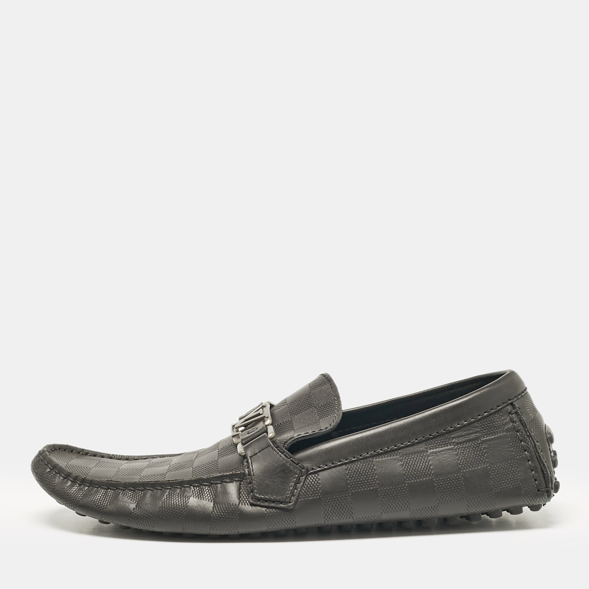 

Louis Vuitton Black Leather Monte Carlo Loafers Size 42