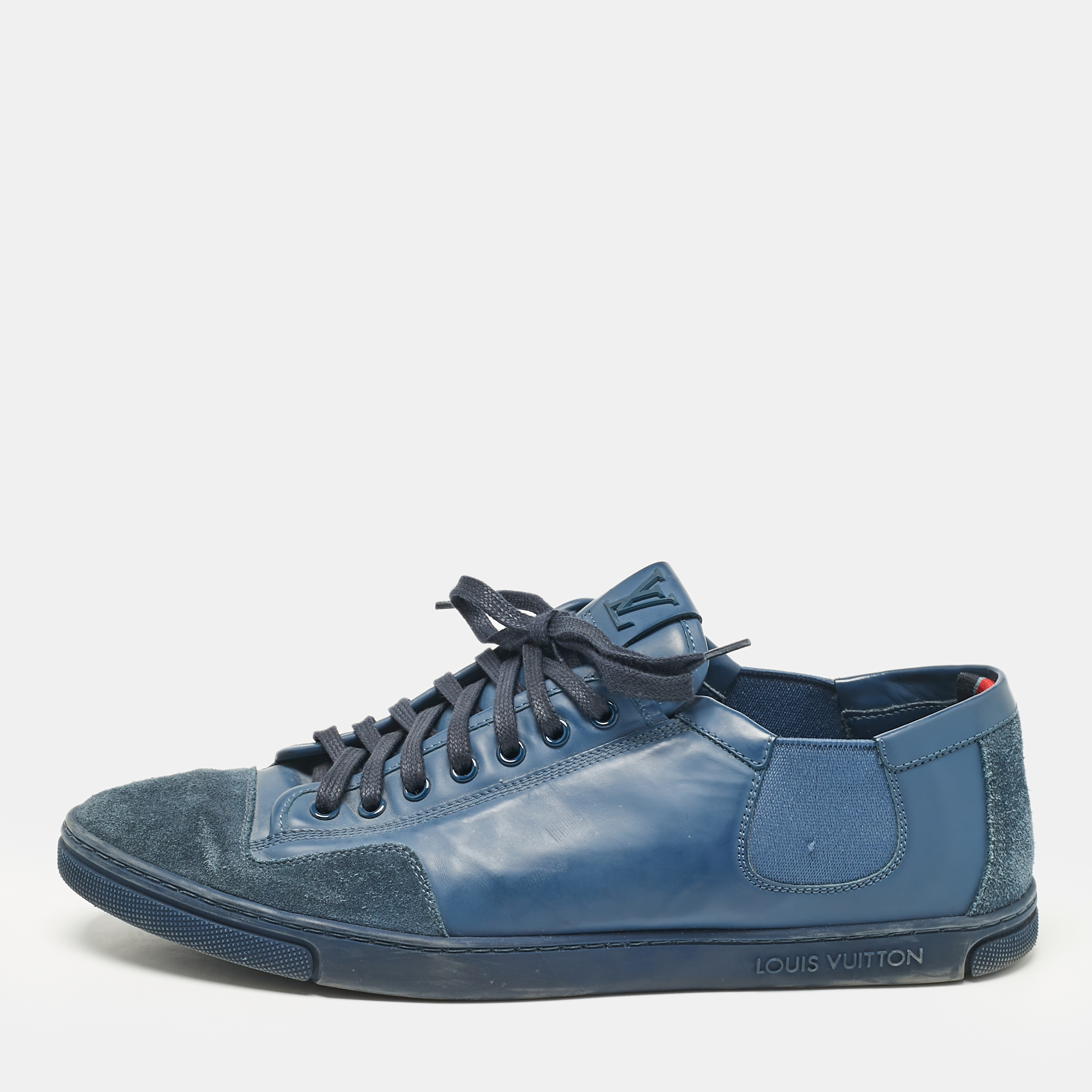 

Louis Vuitton Blue Leather and Suede Low Top Sneakers Size 43