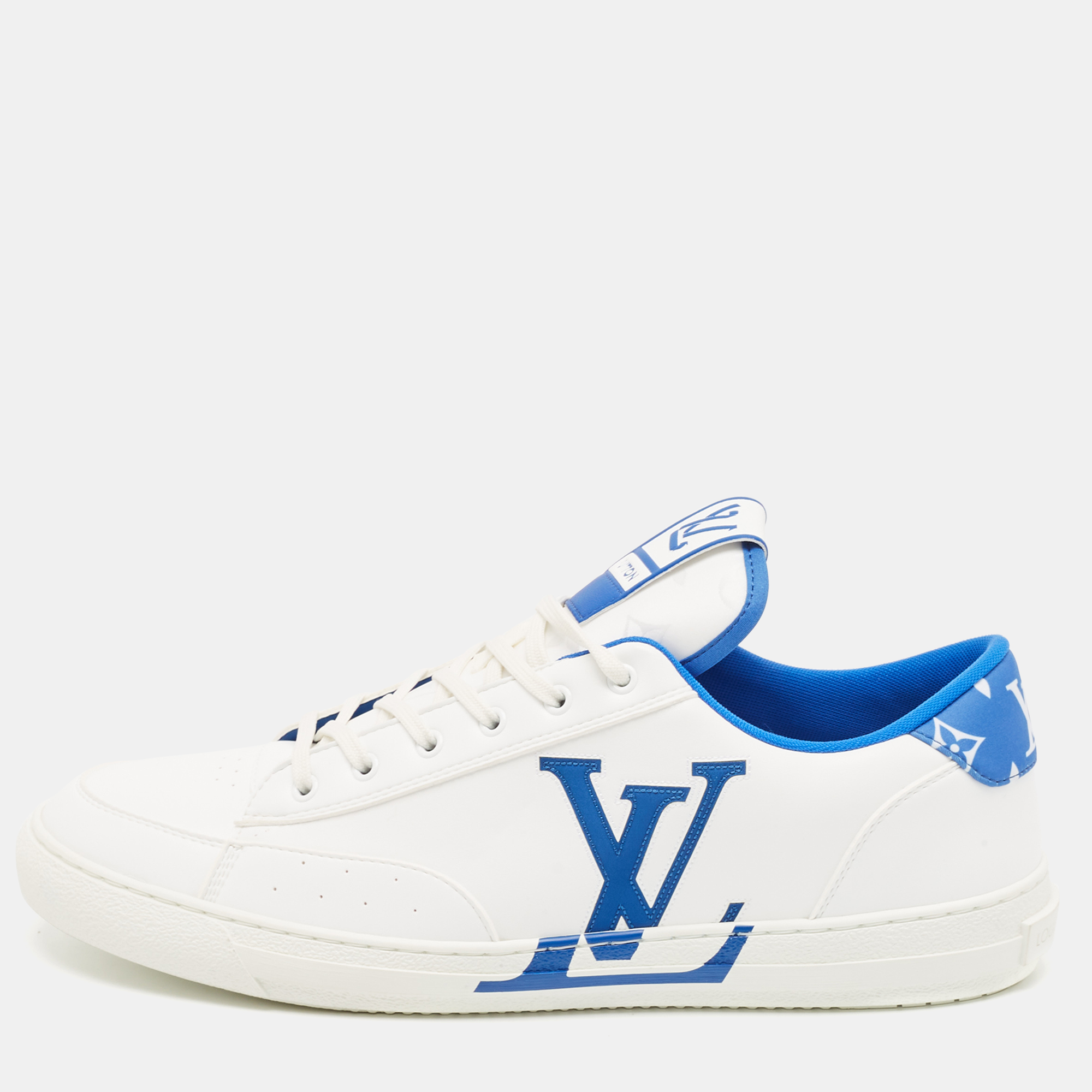 

Louis Vuitton White Faux Leather Charlie Sneakers Size 46