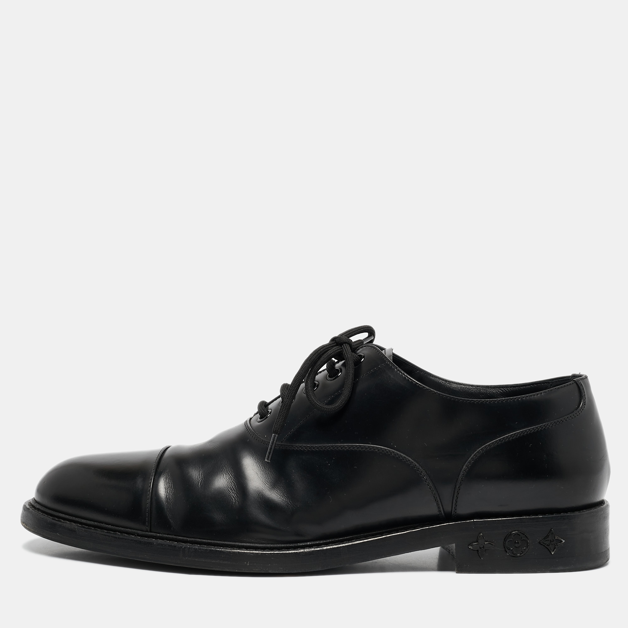 

Louis Vuitton Black Leather Lace Up Oxfords Size 44