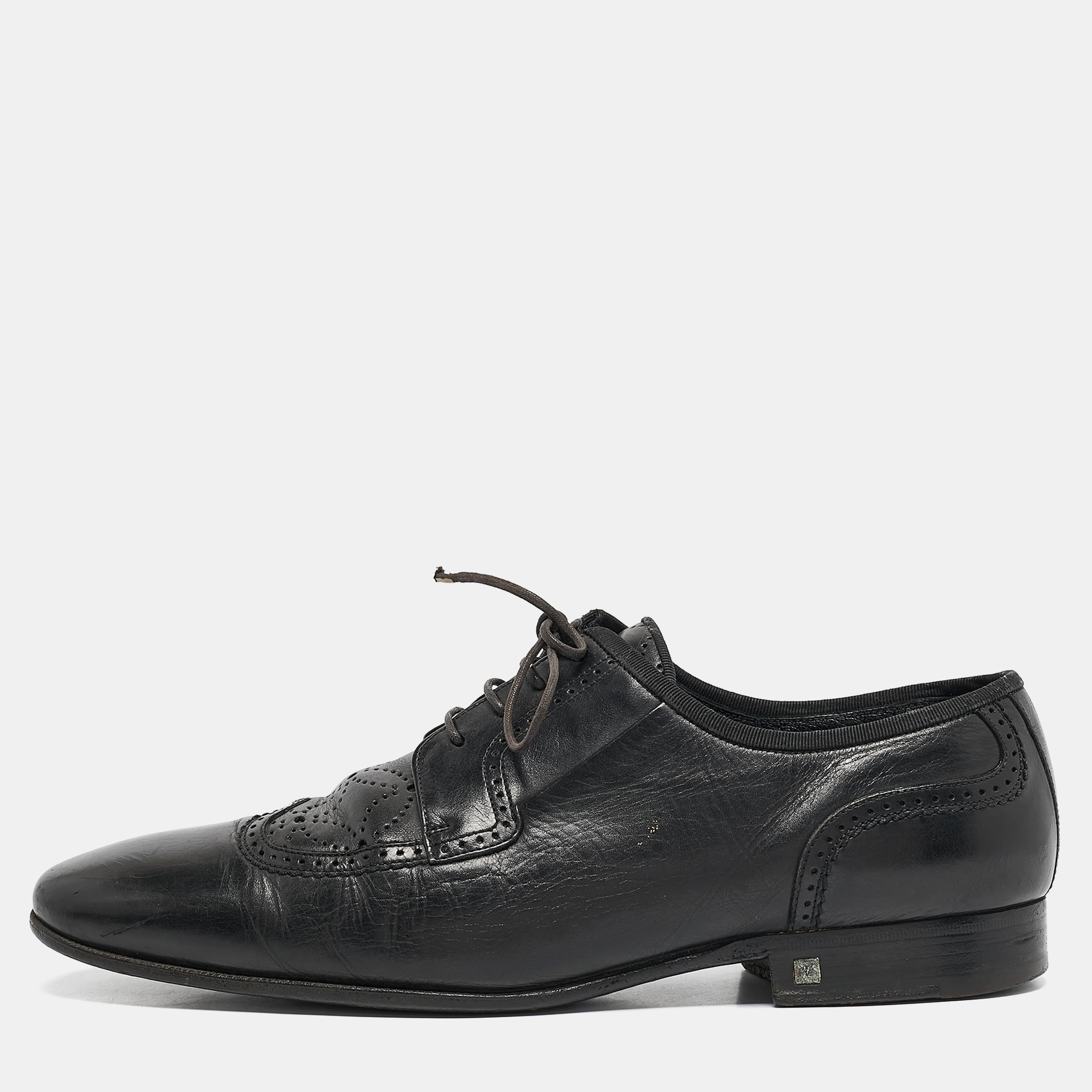 

Louis Vuitton Black Leather Lace Up Oxfords Size 41