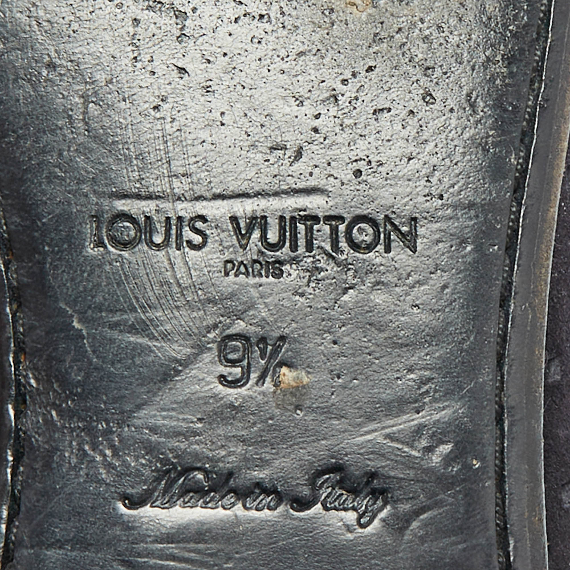 Louis Vuitton Navy Blue Suede Hockenheim Loafers Size 43.5 