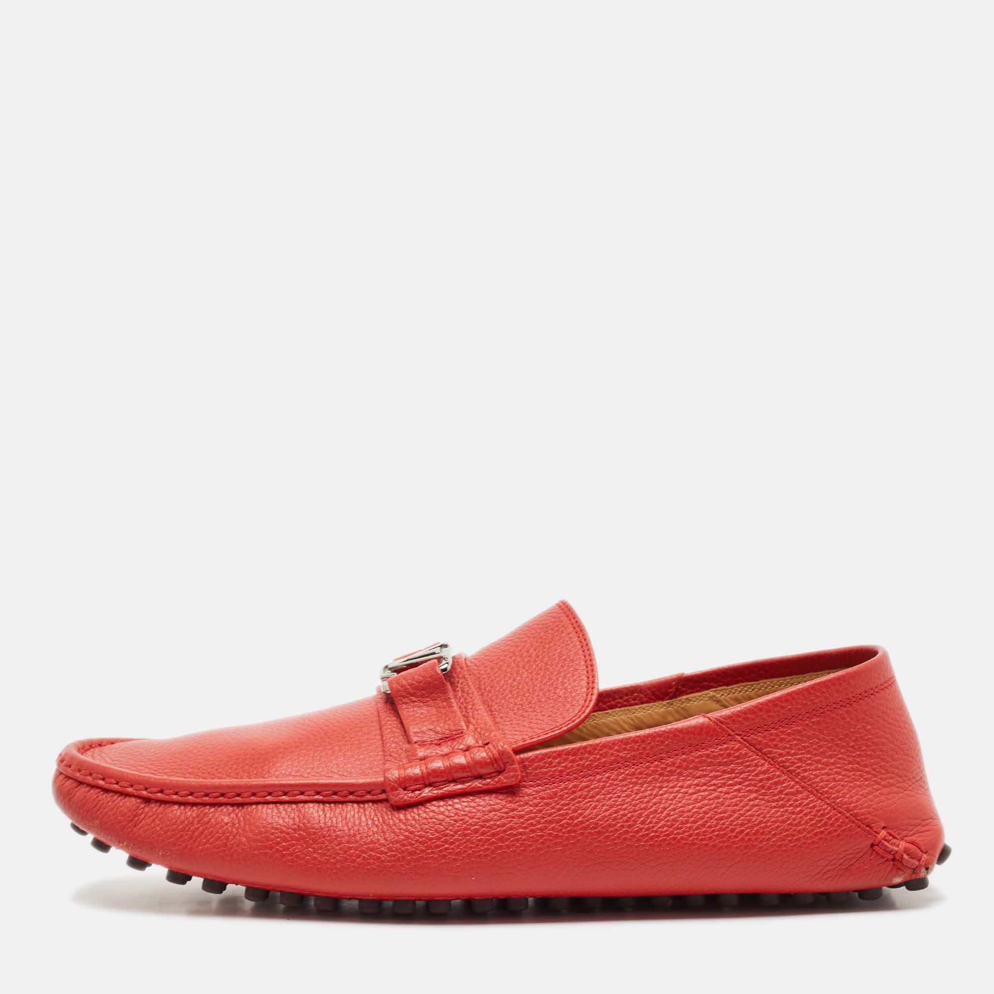 

Louis Vuitton Red Leather Hockeheim Loafers Size 42