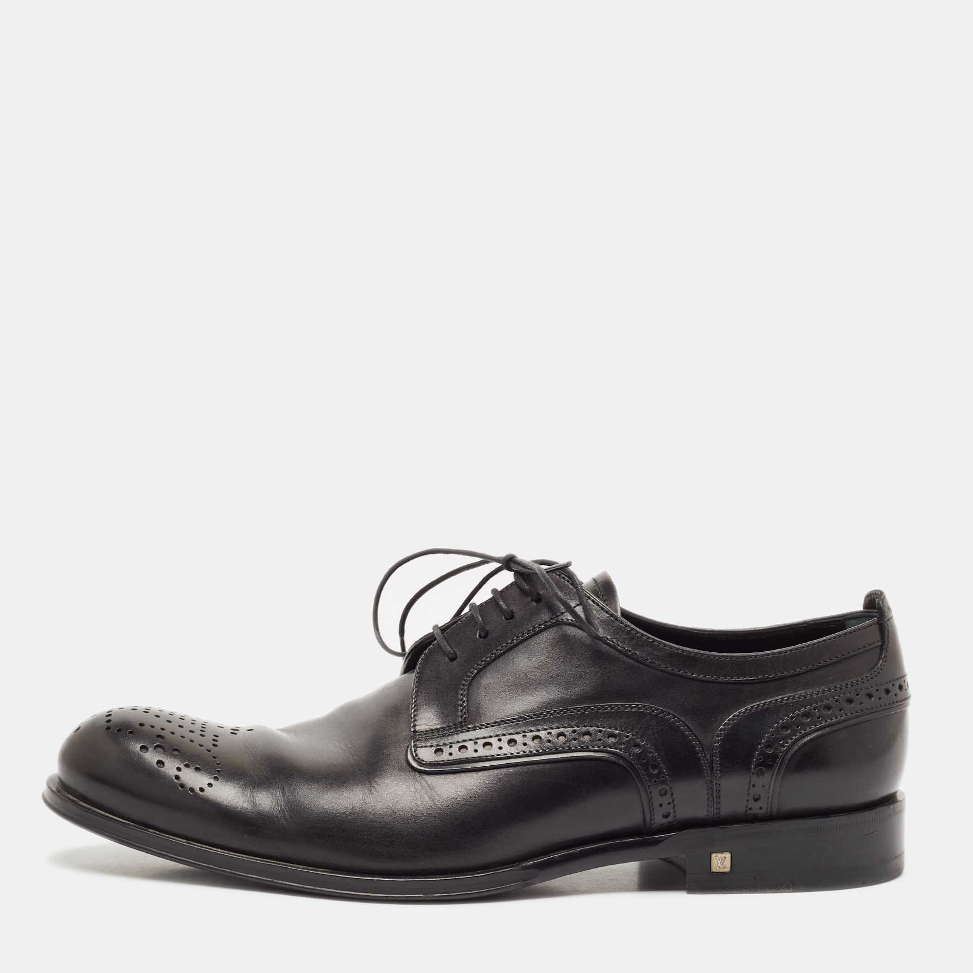 

Louis Vuitton Black Leather Lace Up Derby Size 41