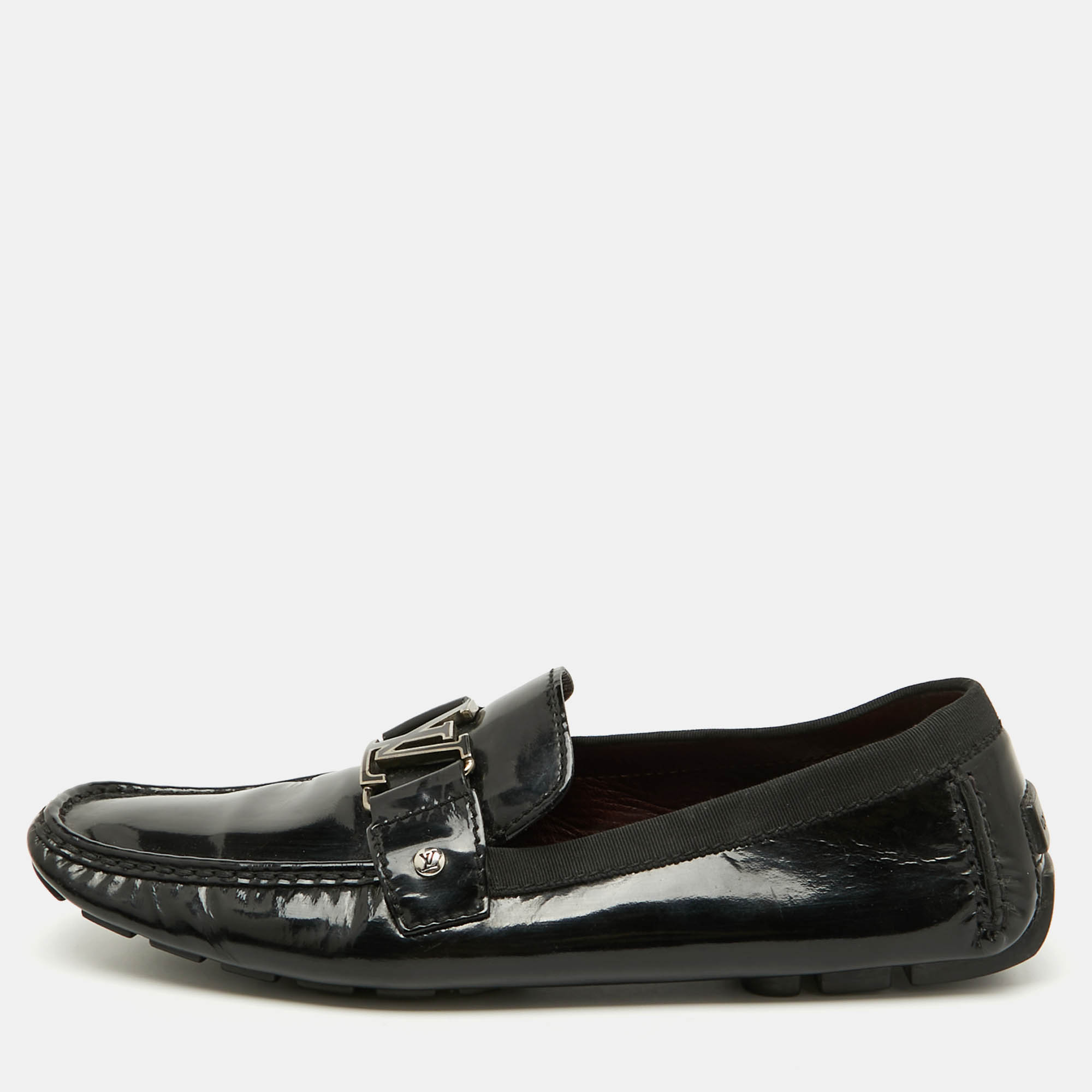 

Louis Vuitton Black Patent Leather Monte Carlo Loafers Size 44.5