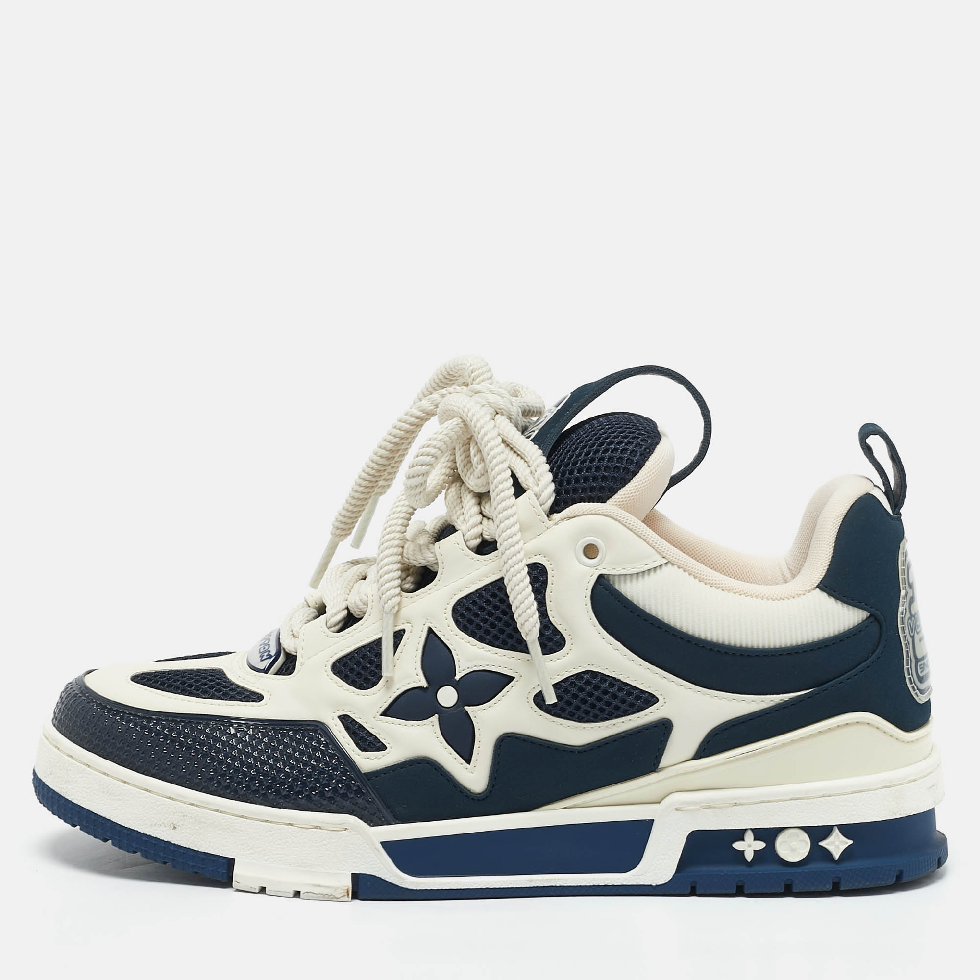 

Louis Vuitton Navy Blue Mesh and Leather LV Skate Sneakers Size 42.5