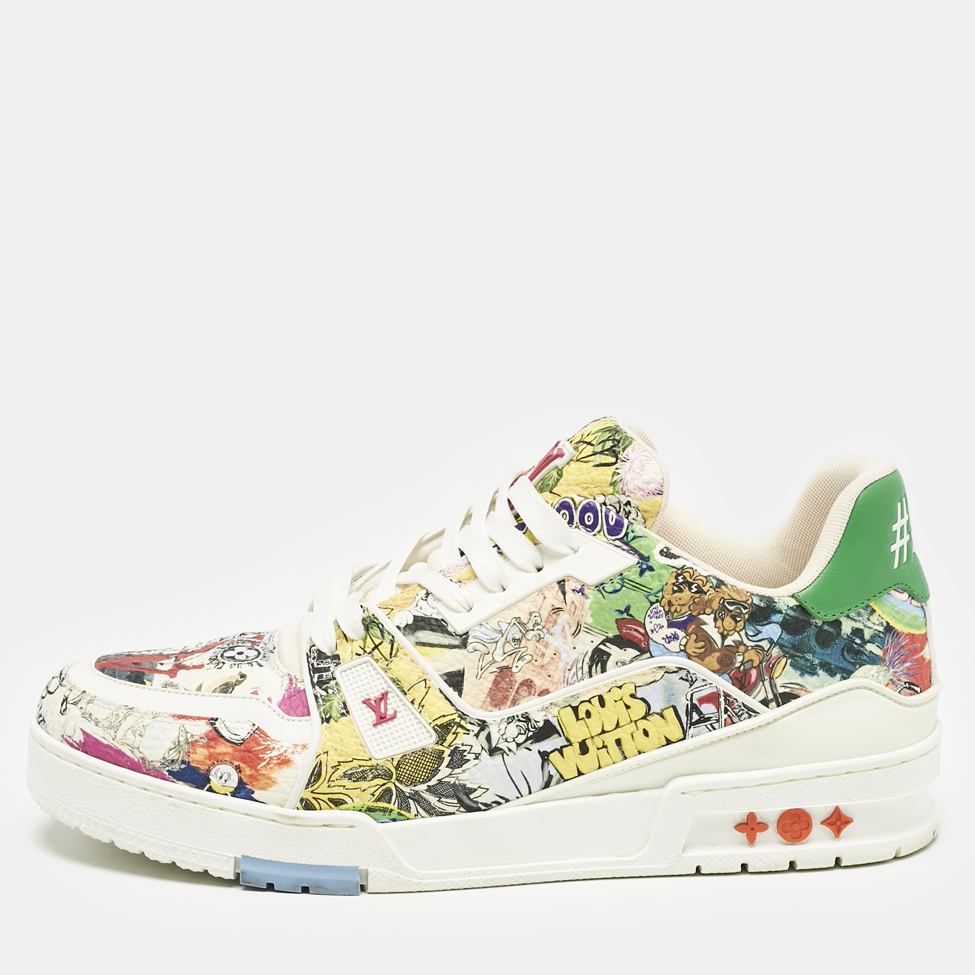 

Louis Vuitton Multicolor Comics Motif Leather LV Trainer Sneakers Size 42.5