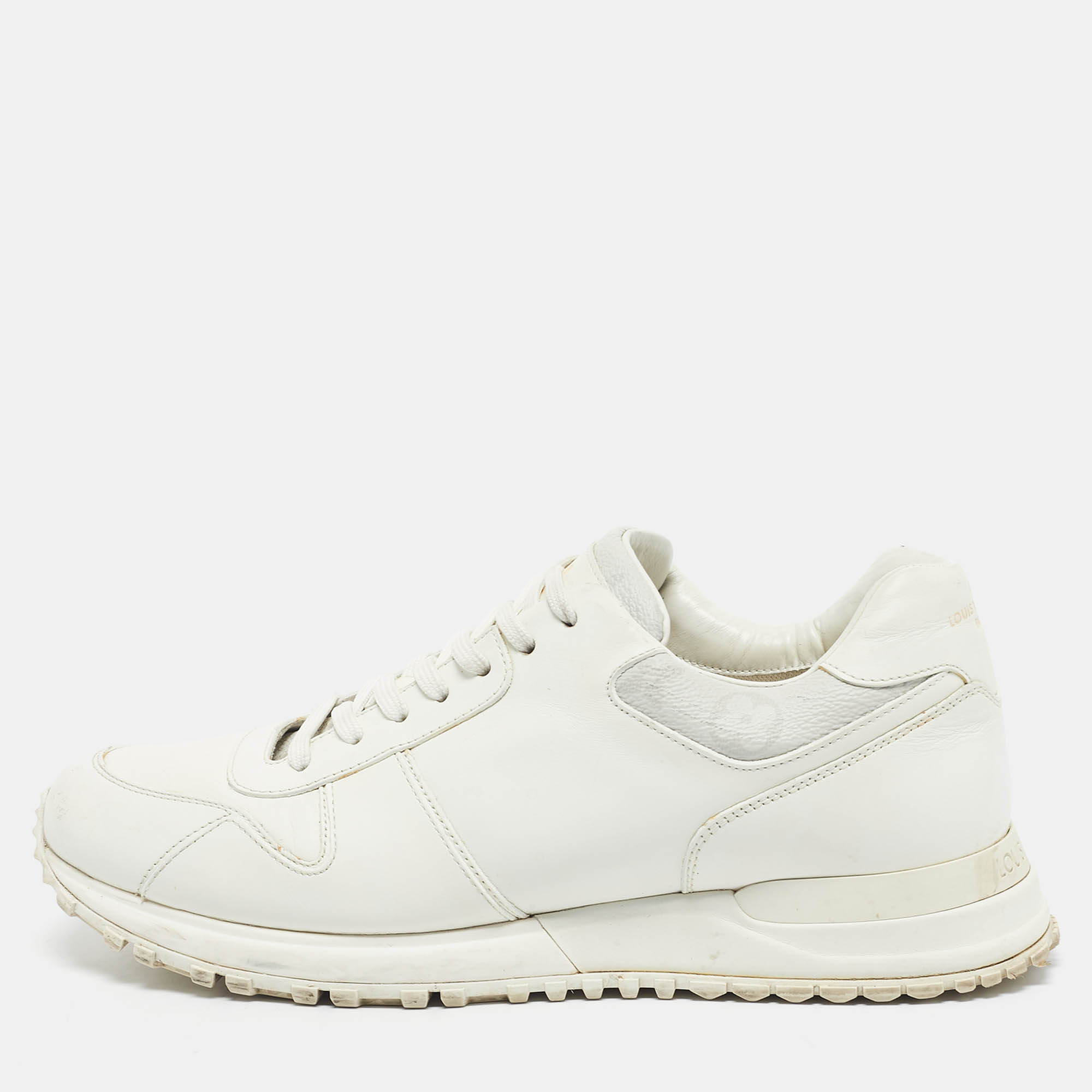 

Louis Vuitton White Leather and Canvas Run Away Low Top Sneakers Size 40.5