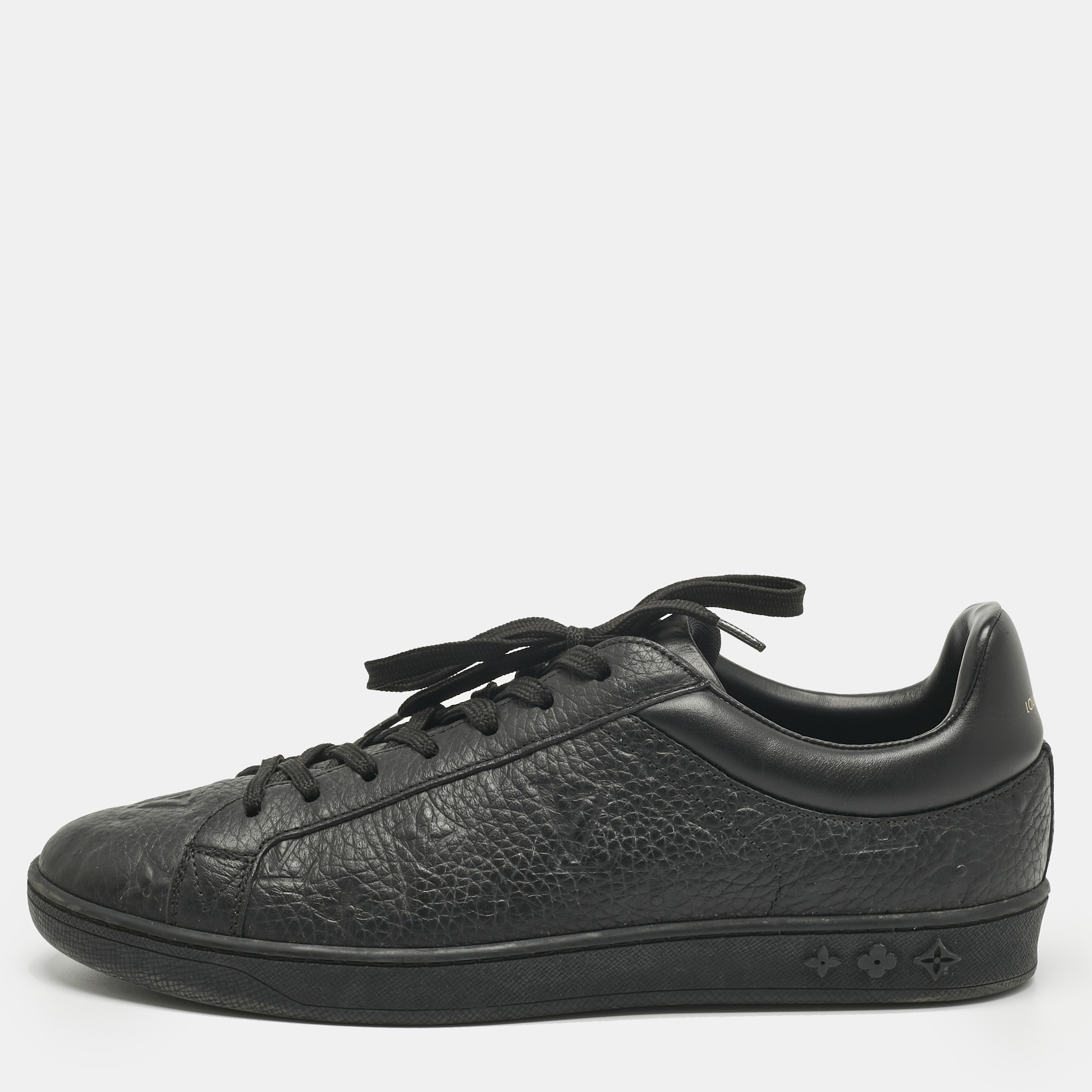 

Louis Vuitton Black Monogram Leather Luxembourg Sneakers Size 41