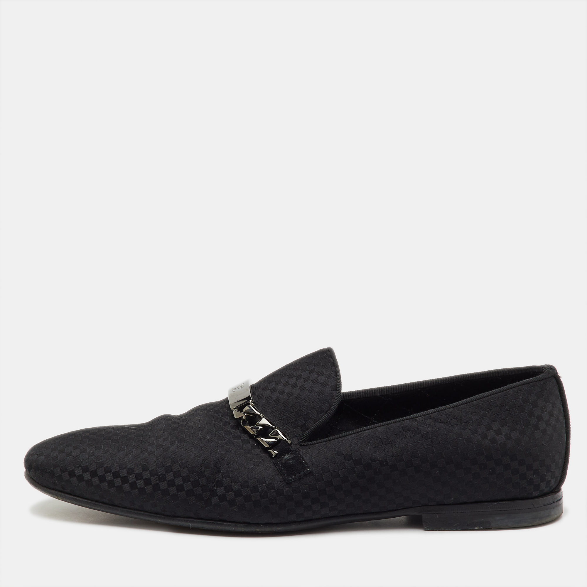 

Louis Vuitton Black Damier Fabric Chail Slip On Loafers Size 41