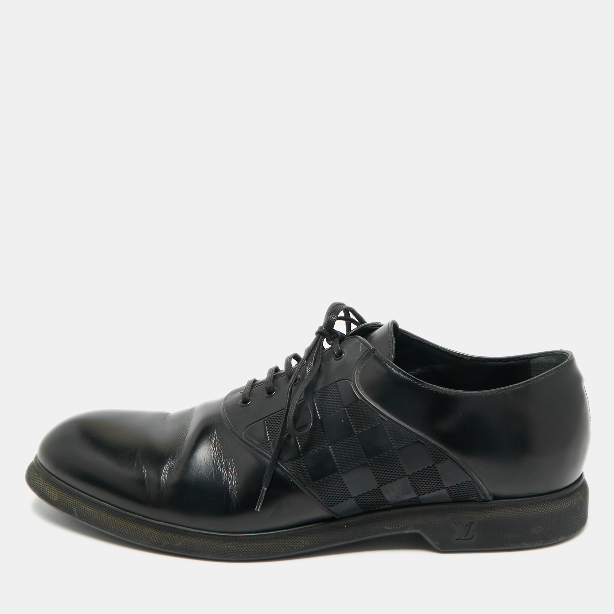 

Louis Vuitton Black Leather Lace Up Derby Size 40.5