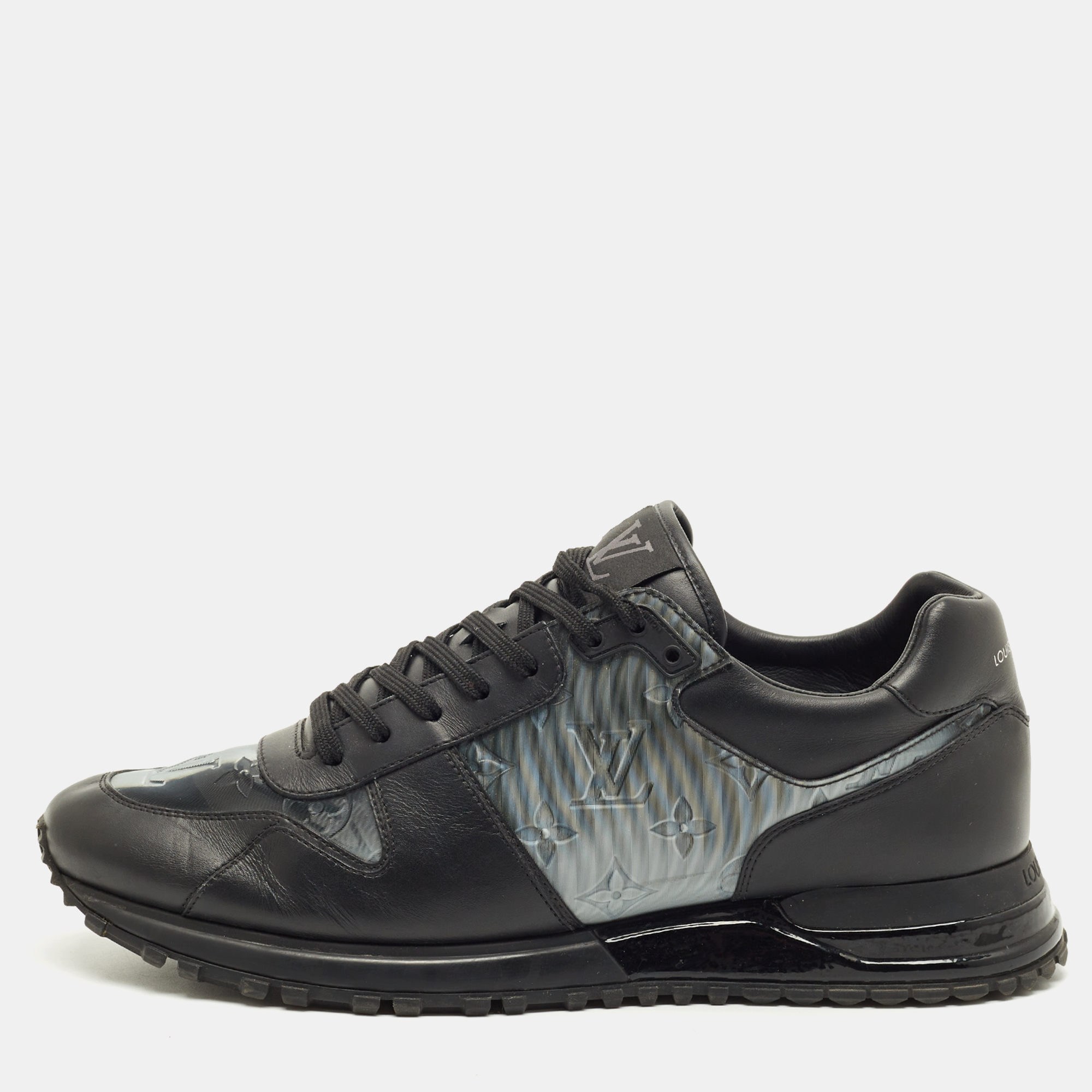 

Louis Vuitton Black/Grey PVC and Leather Run Away Low Top Sneakers Size 43